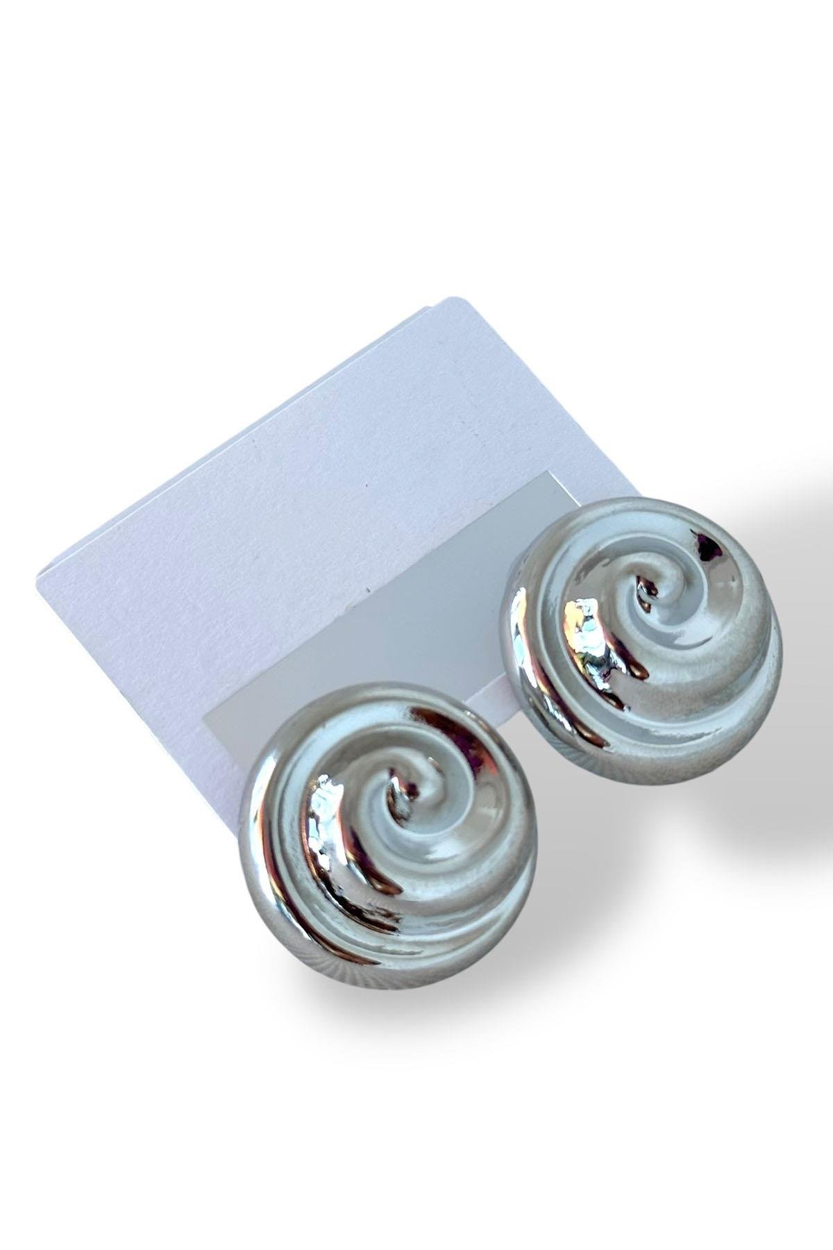 Gümüş Renk Metal Küpe (Çift)
