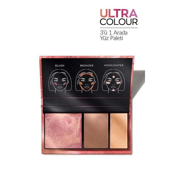 Avon Ultra Colour 3'ü 1 Arada Yüz Paleti- SUN KISSED
