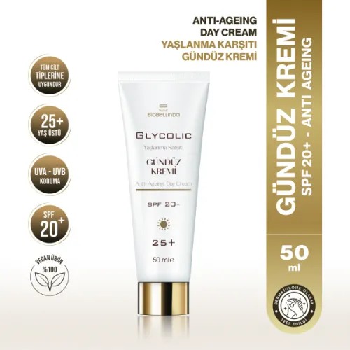 Biobellinda Glycolic Yaşlanma Karşıtı Gündüz Kremi (25+) 50 Ml