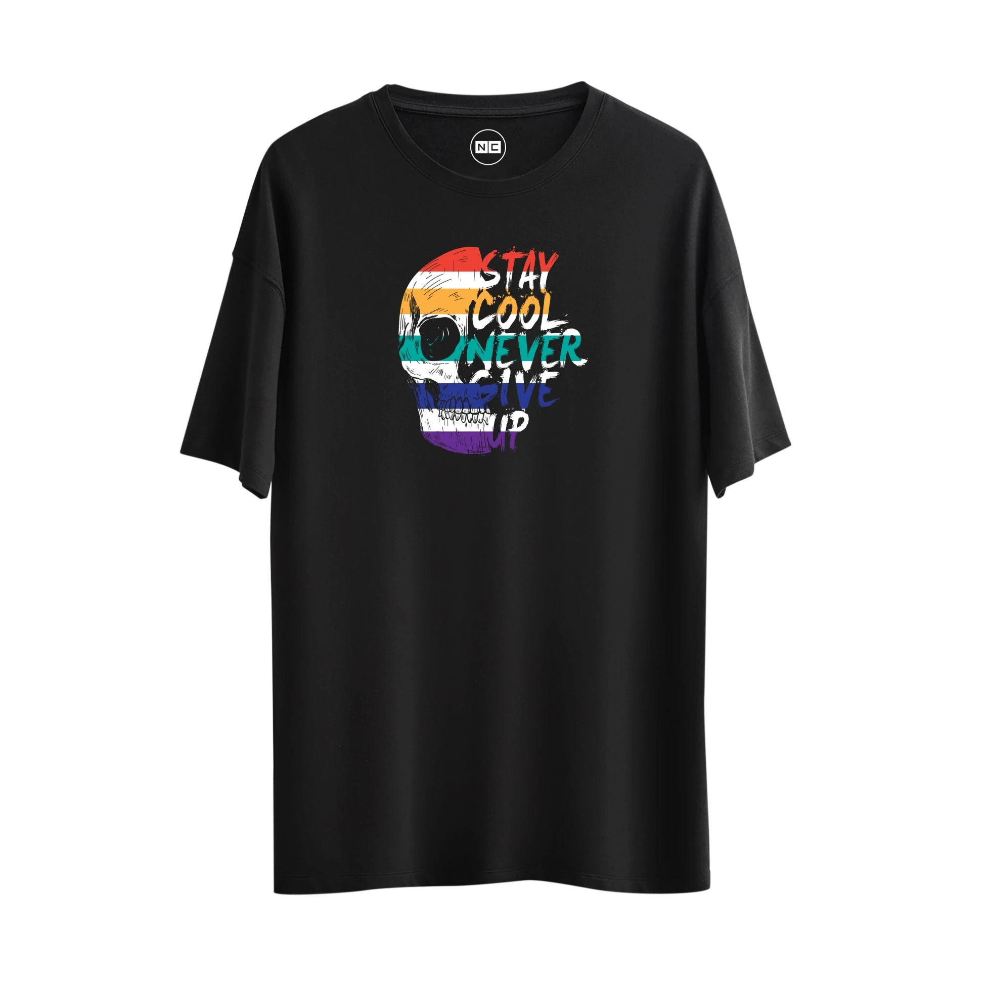 SKULL STAY COOL NEVER GIVE UP image