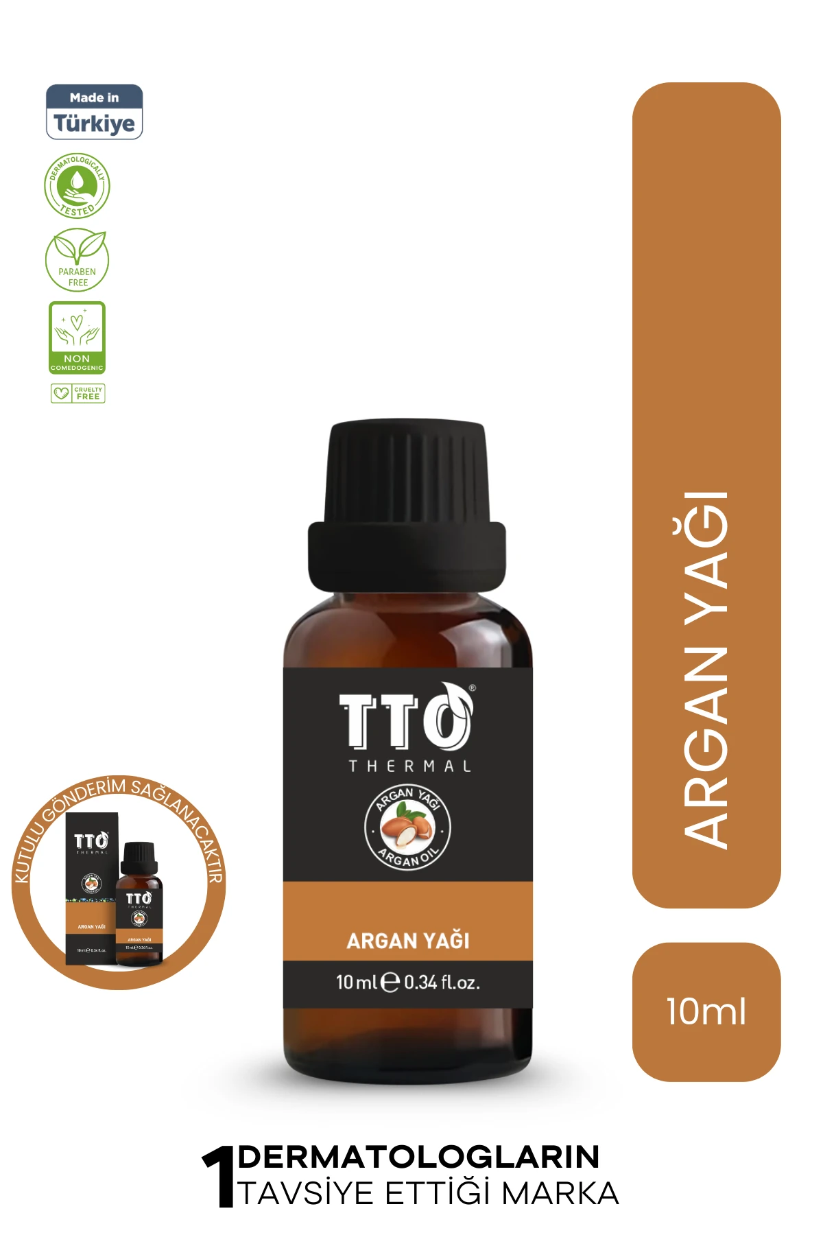 TTO Thermal Argan Yağı 10 ml – Saç, Cilt ve Tırnak Bakımı İçin Doğal Nem ve Onarım