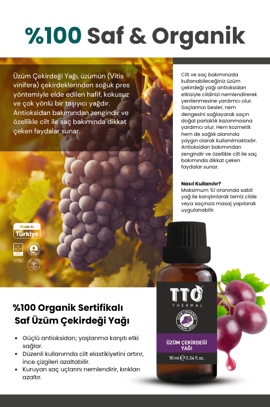 TTO Thermal Üzüm Çekirdeği Yağı 10ml