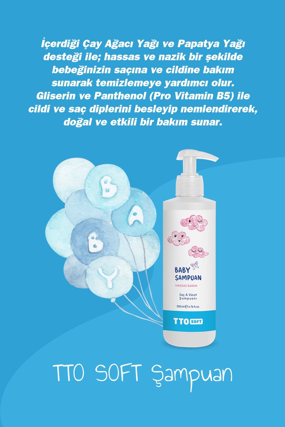 TTO Soft Bebek Şampuanı 200 ML