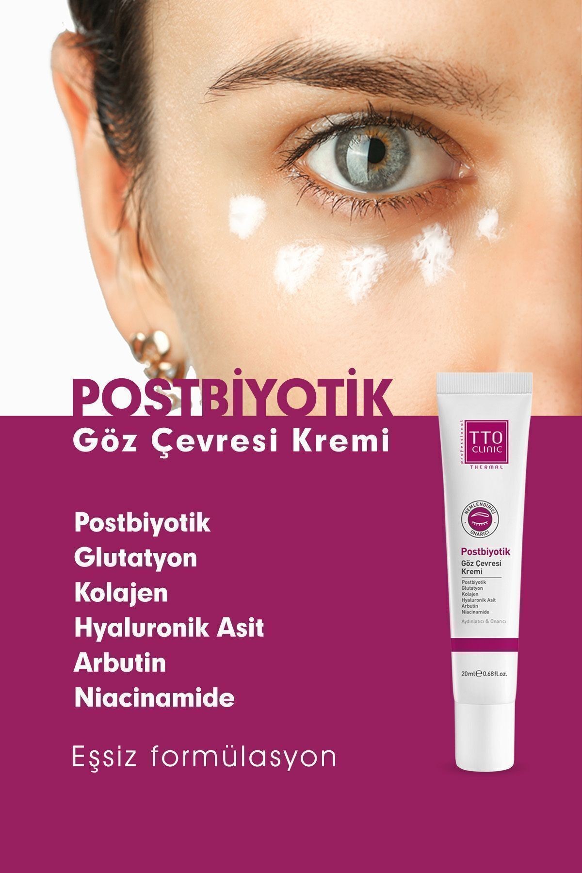 TTO CLINIC Postbiyotik Göz Çevresi Kremi 20 ml