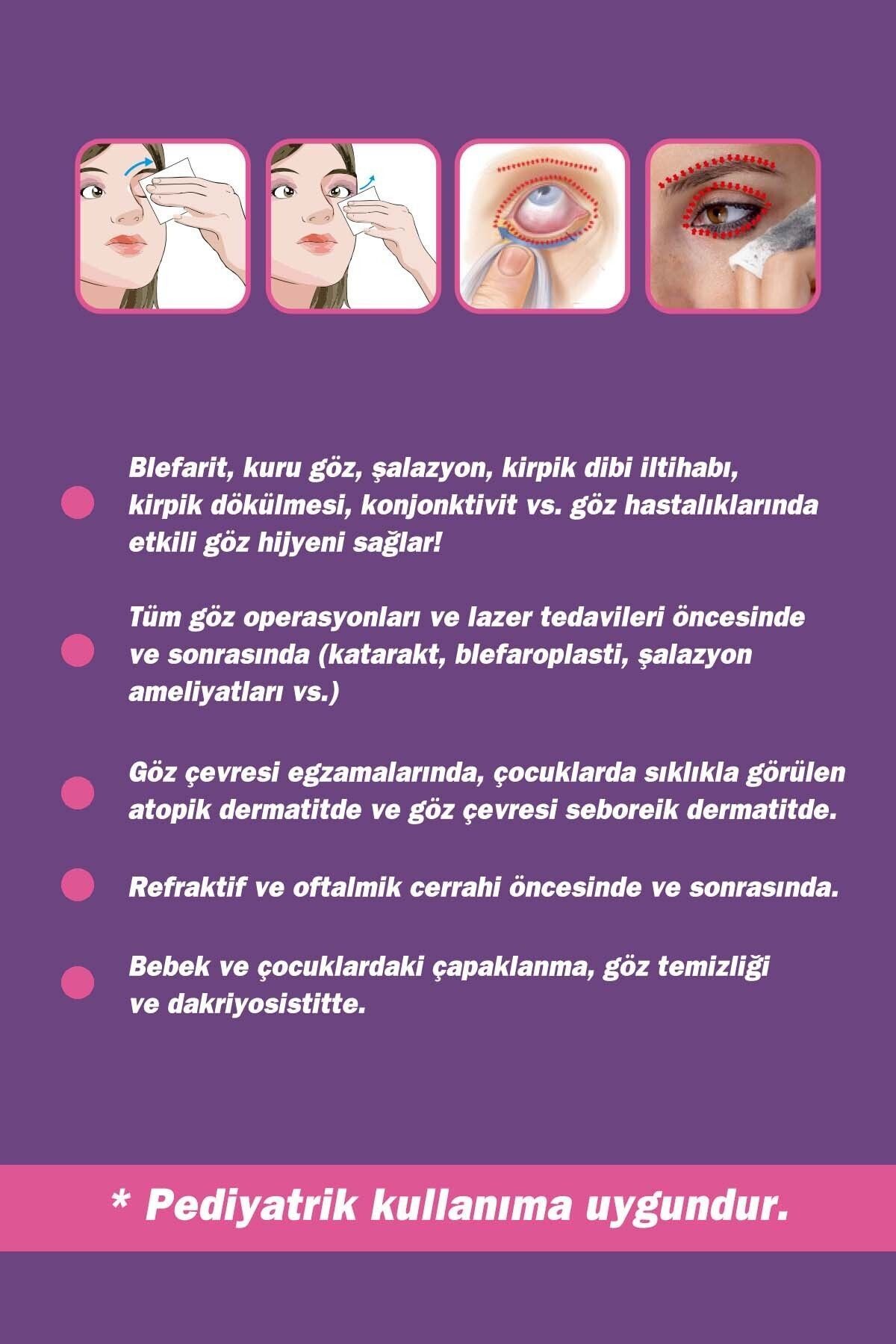 BLEFARİTTO Swab Göz Çevresi Mendili 24'lü Göz Ve Makyaj Temizleme (Çay Ağacı Yağ  / Tea Tree Oil)