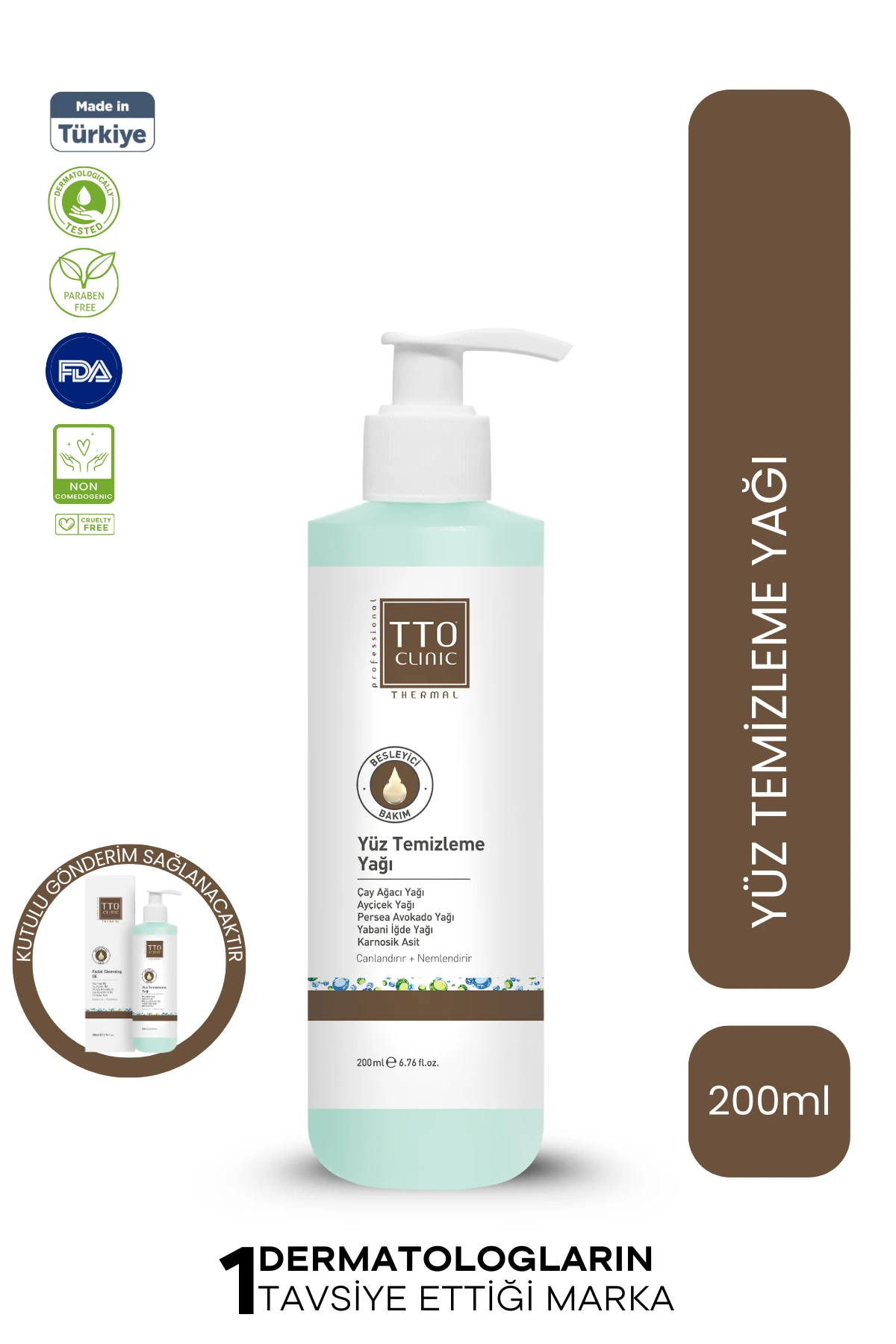 TTO CLINIC Yüz Temizleme Yağı | Çay Ağacı & Avokado Yağı Özlü