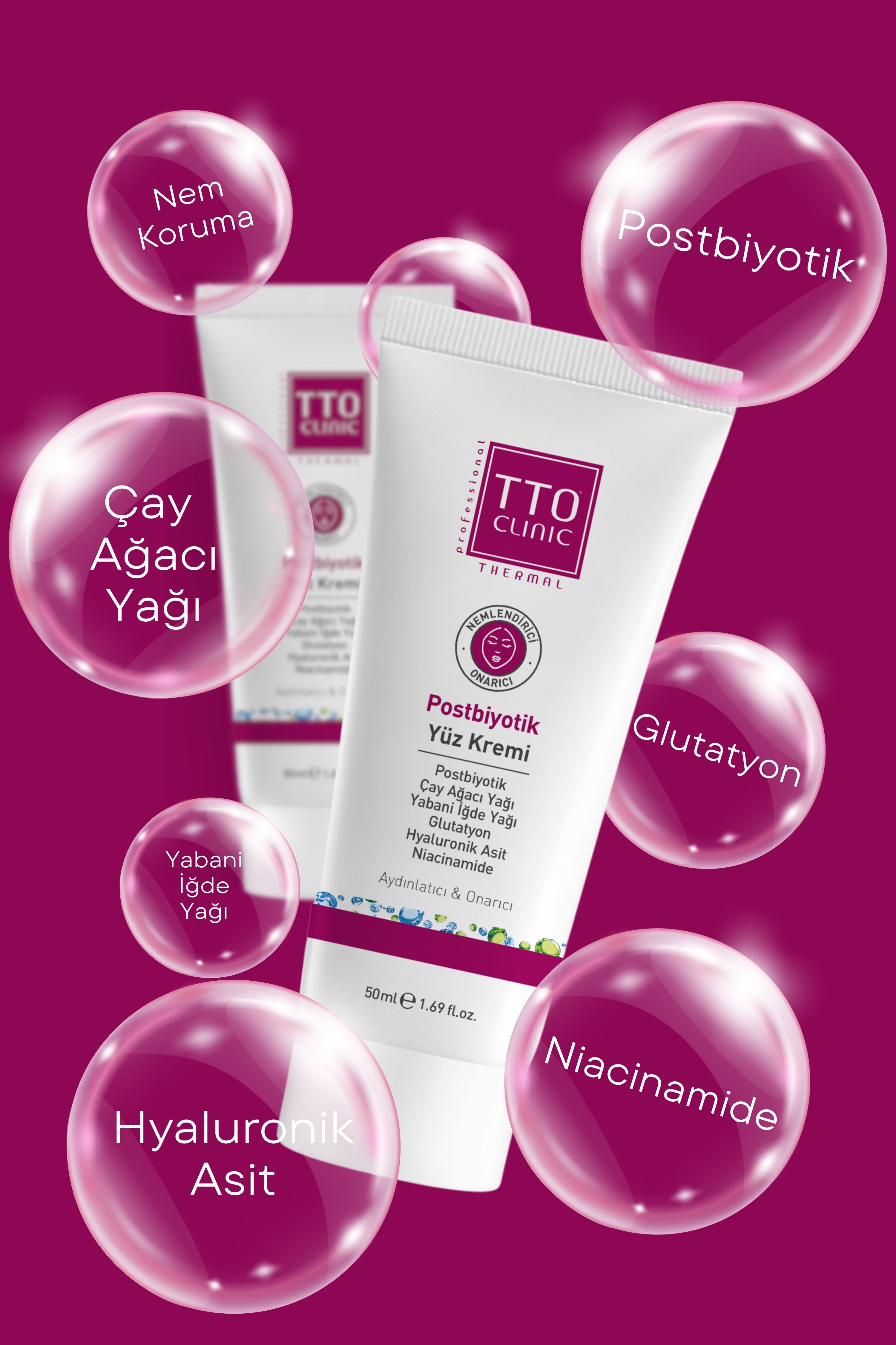 TTO CLINIC Postbiyotik Yüz Kremi 50 ml