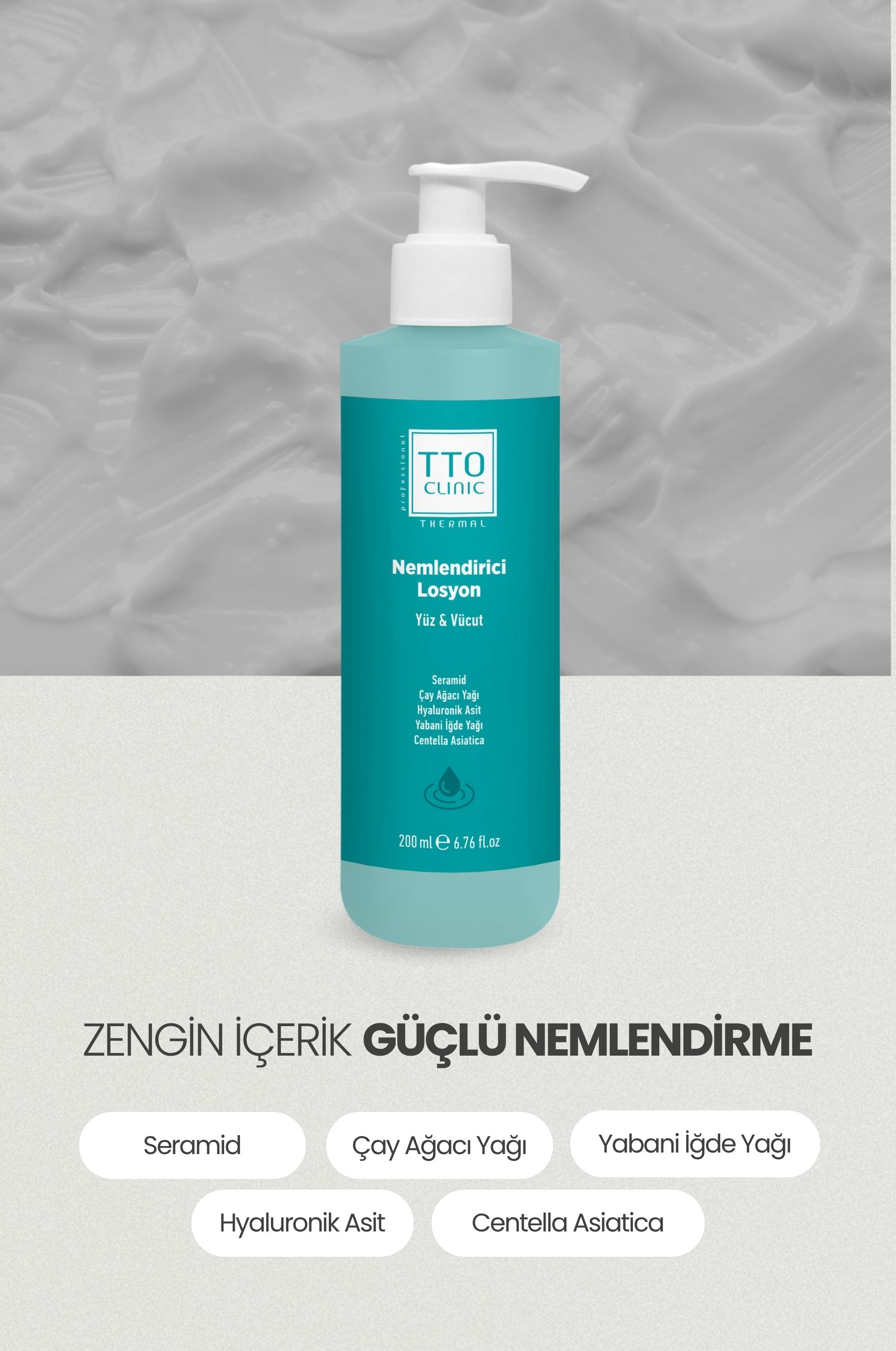TTO Clinic Moisturizing Lotion 200ml (Ceramide / Tea Tree / Oil Centelle)