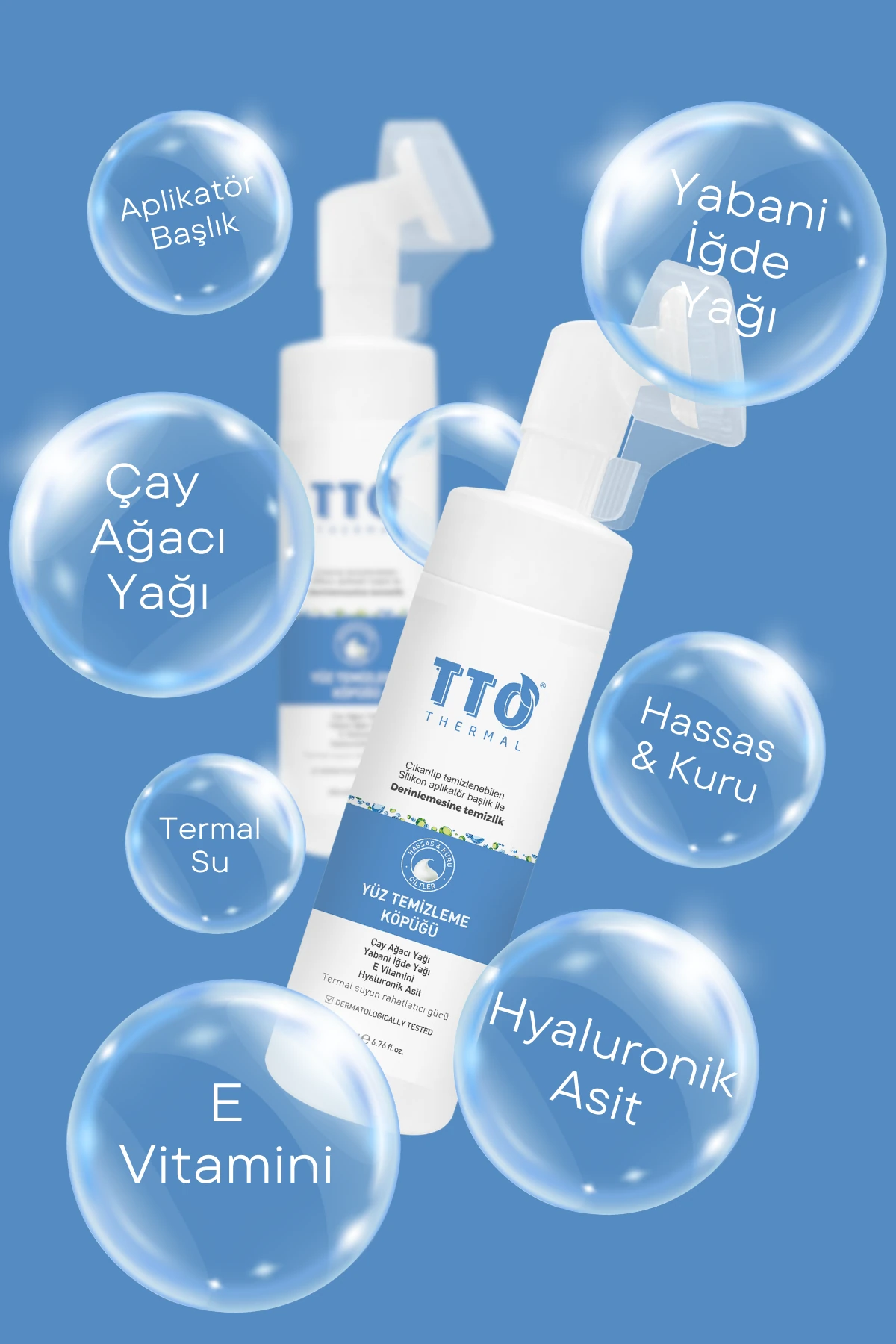 TTO Yüz Temizleme Köpüğü 200 ml aplikatörlü – Derinlemesine Temizlik, Nem Dengeleyici ve Arındırıcı Cilt Bakımı