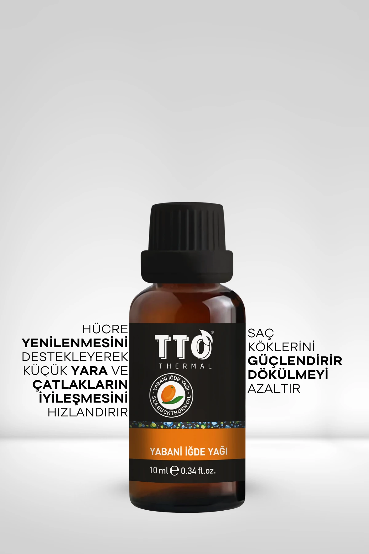 TTO Yabani İğde Yağı 10 ml – Sea Buckthorn Oil ile Besleyici, Onarıcı ve Nemlendirici Cilt Bakımı