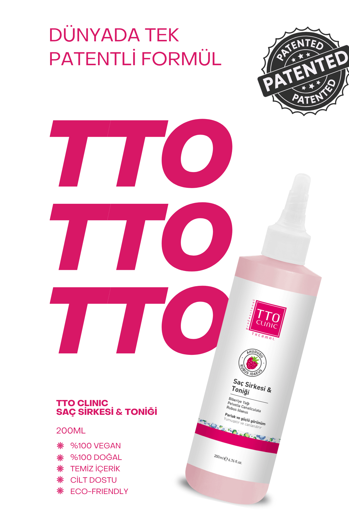 TTO CLINIC Saç Sirkesi & Toniği 200 ML