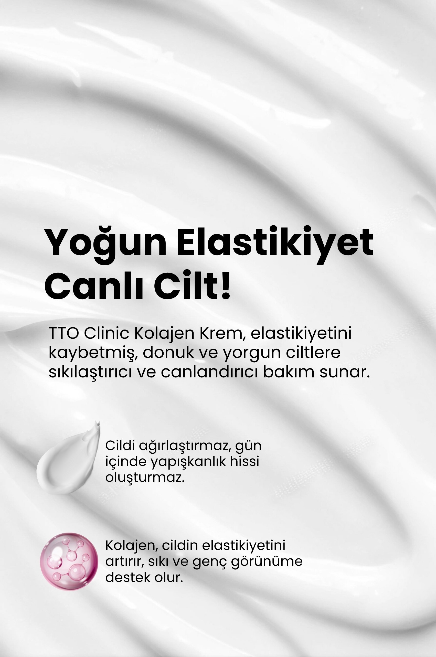 TTO Clınıc Kolajen Nemlendirici Yüz Kremi 60 ml Antıagıng Yaşlılık Karşıtı Çay Ağacı Yağı / Hyaluron Asit