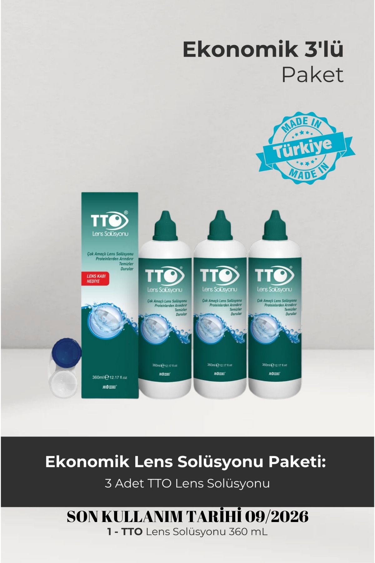 Lens Solüsyonu 360 ml 3 Adet Son Kullanım Tarihi 9/2026