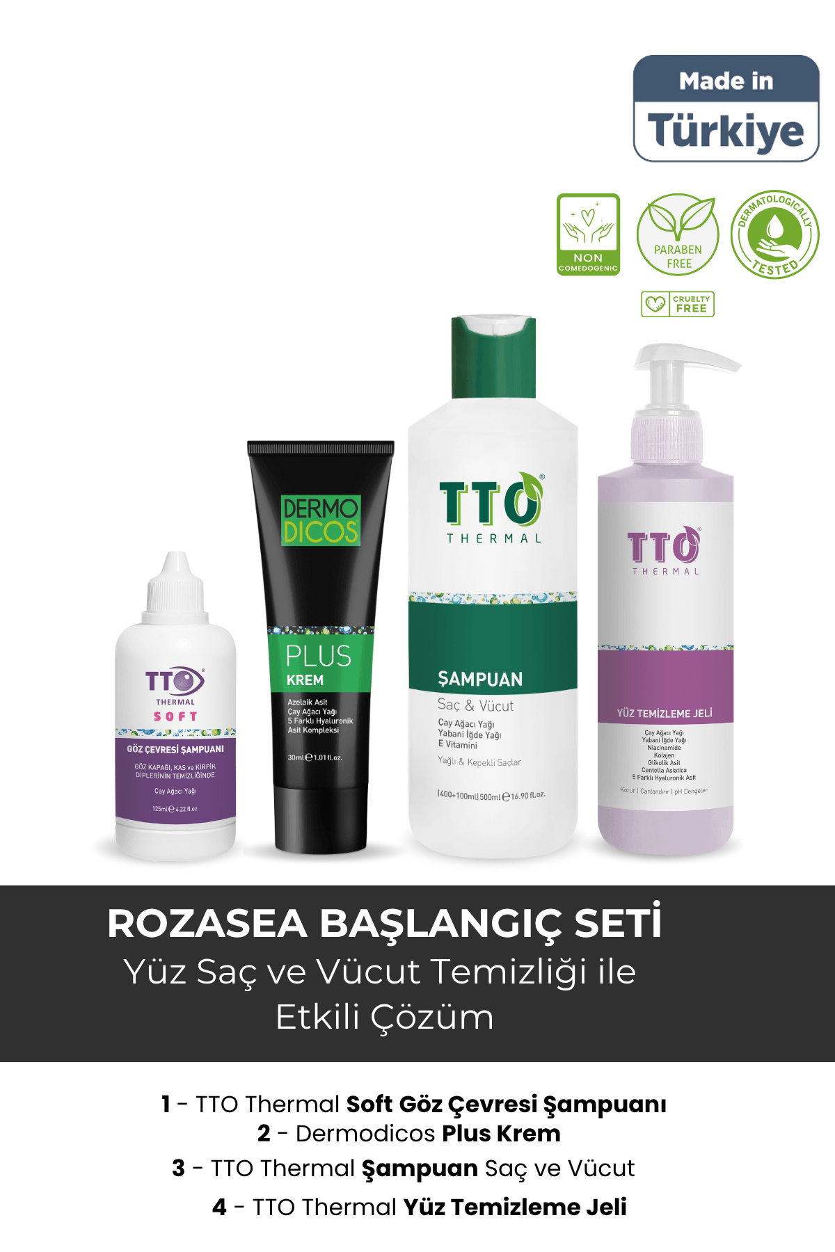 TTO Rozasea Başlangıç Paketi 1 (Çay Ağacı Yağı / Tea Tree Oıl)