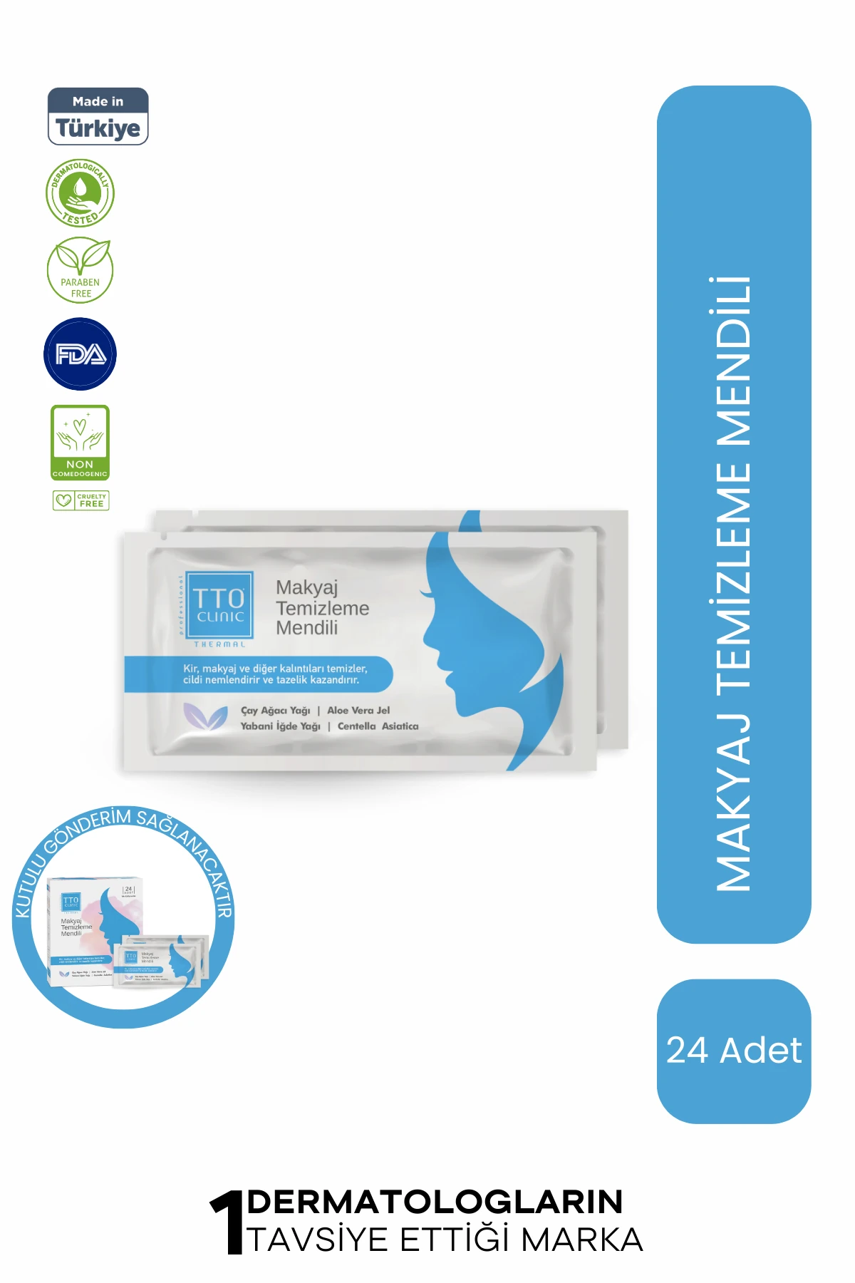 Clinic 24'lü Makyaj Temizleme Mendili