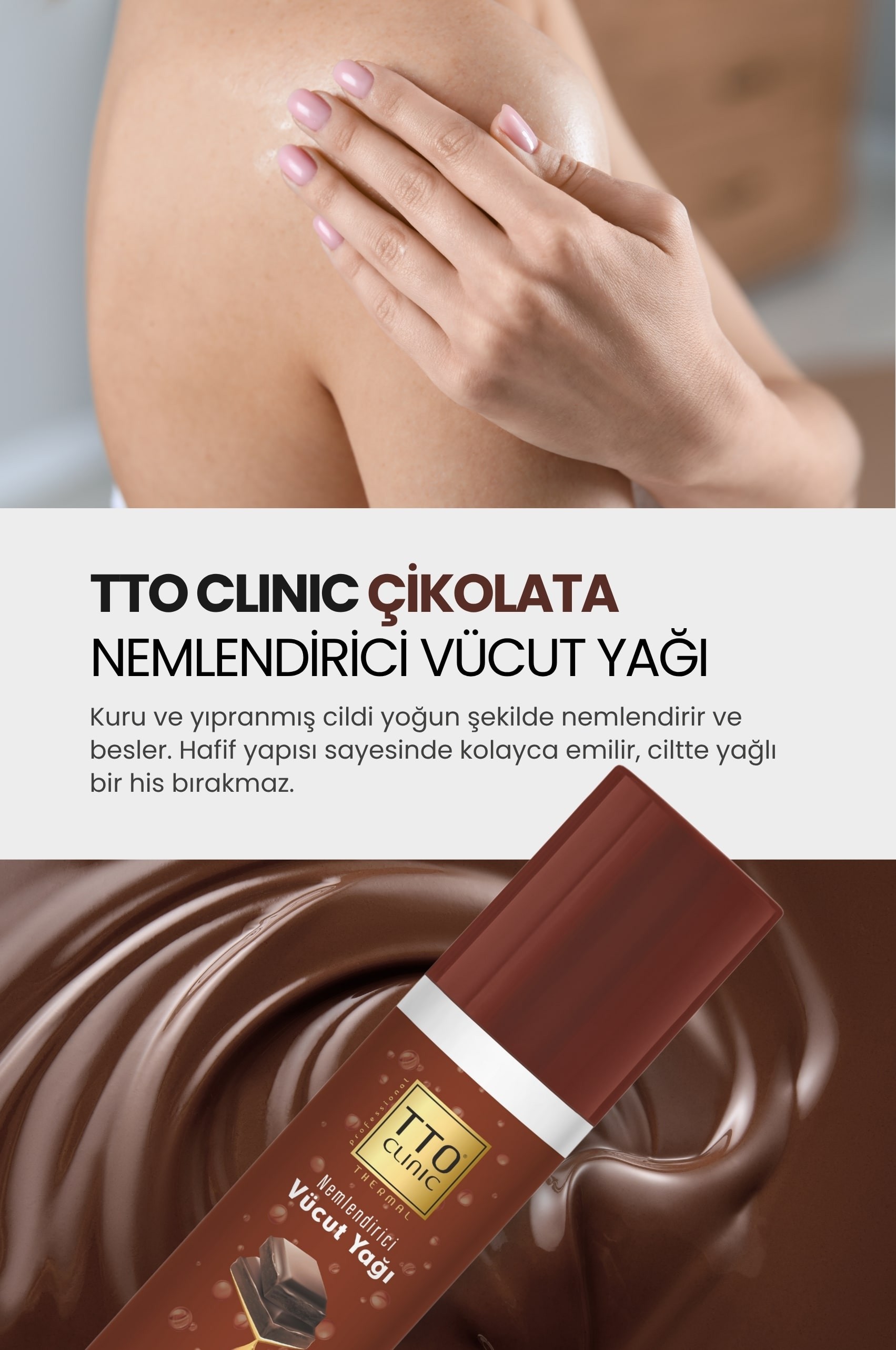 TTO Clinic Body Oil – Chocolate Scented 200 ml (Tea Tree Oil)