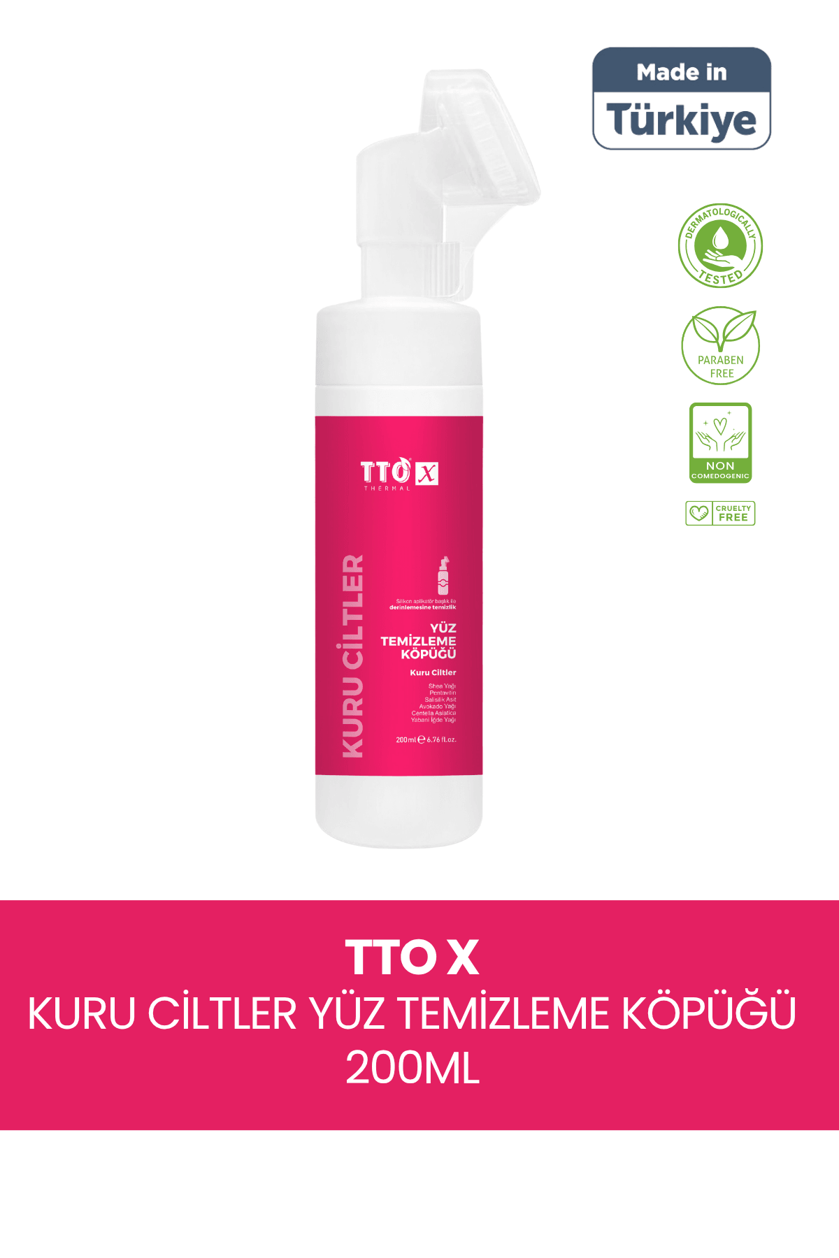 TTO X Kuru Ciltlere Özel Çay Ağacı Içeren Aplikatörlü Yüz Köpüğü (LANSMANA ÖZEL FİYAT)