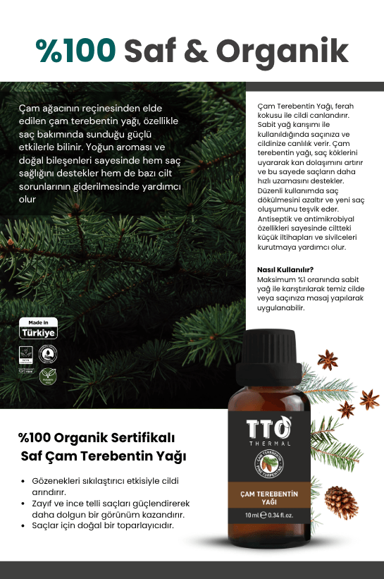 TTO Thermal Çam Terebentin Yağı 10 ml 