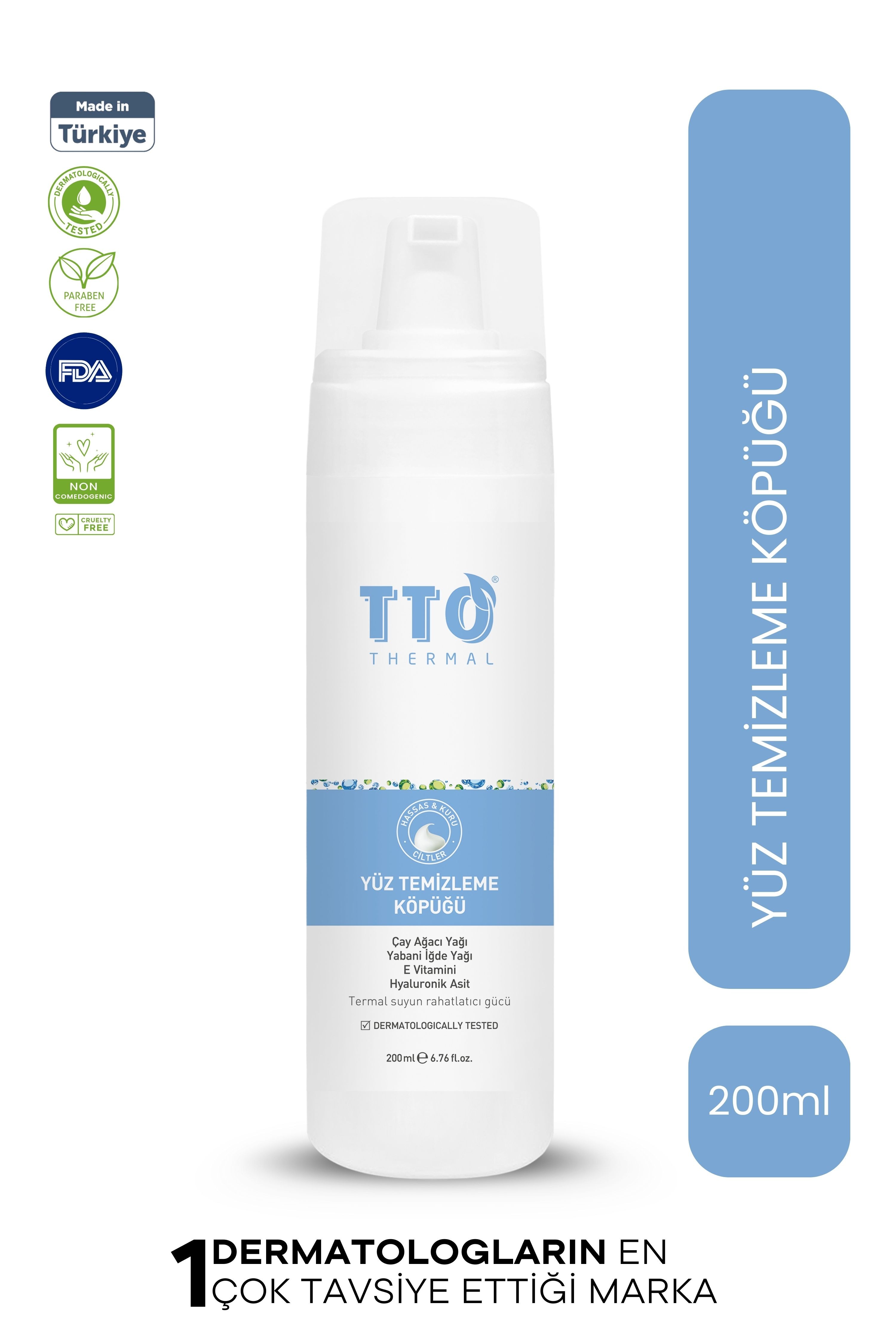 TTO Yüz Temizleme Köpüğü 200 ml (Çay Ağacı Yağı / Tea Tree Oil )