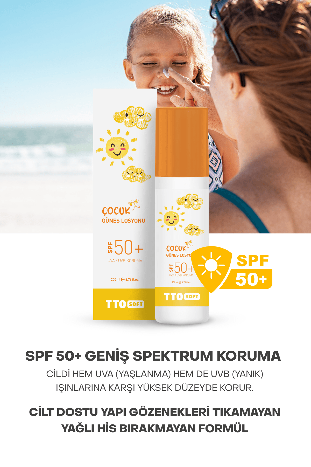 Tto soft çocuk Güneş losyonu 200 ml 