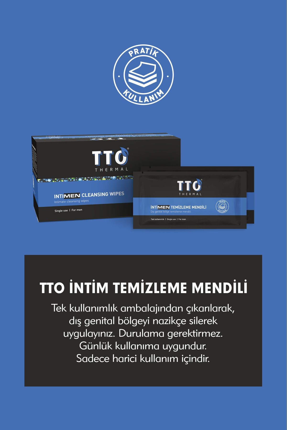 TTO THERMAL İntiMEN Temizleme Mendili 12 Adet