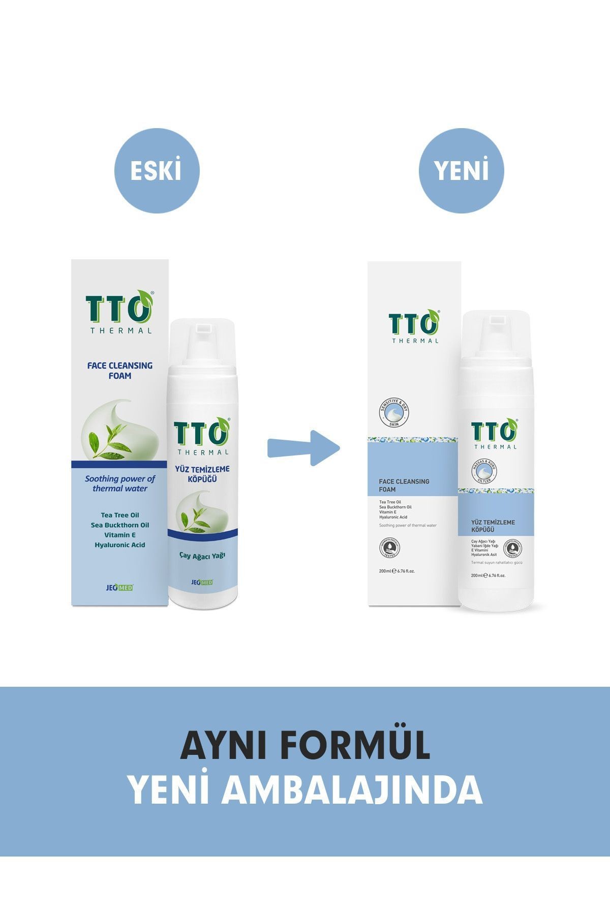 TTO Yüz Temizleme Köpüğü 200 ml (Çay Ağacı Yağı / Tea Tree Oil )