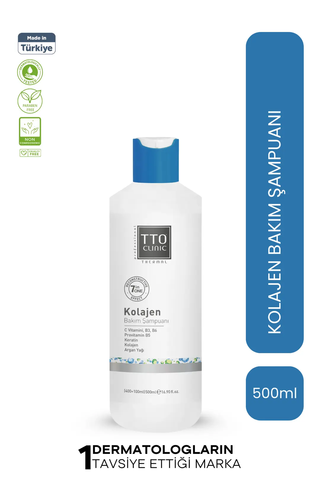 TTO CLINIC Kolajen Bakım Ve Hacim Şampuanı 500 ml Besleyici ve Onarıcı