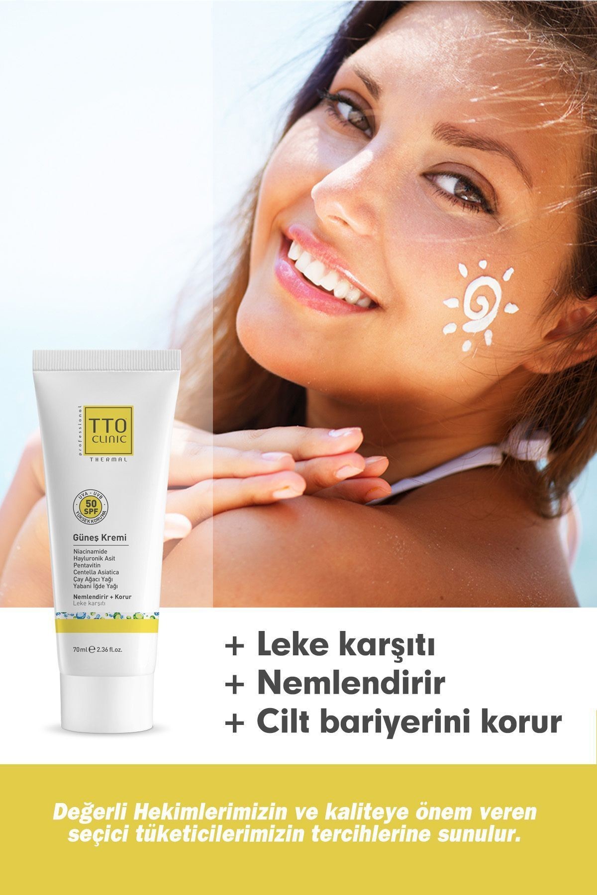 CLINIC Güneş Koruyucu Krem 50 SPF 70 ML