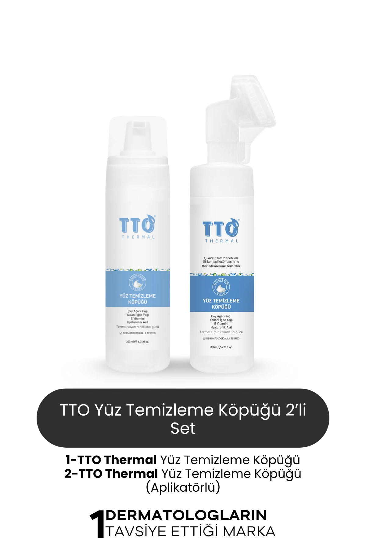 TTO Yüz Temizleme Köpüğü 2’li Set – Derin Temizlik, Nem Dengeleyici ve Arındırıcı Cilt Bakımı