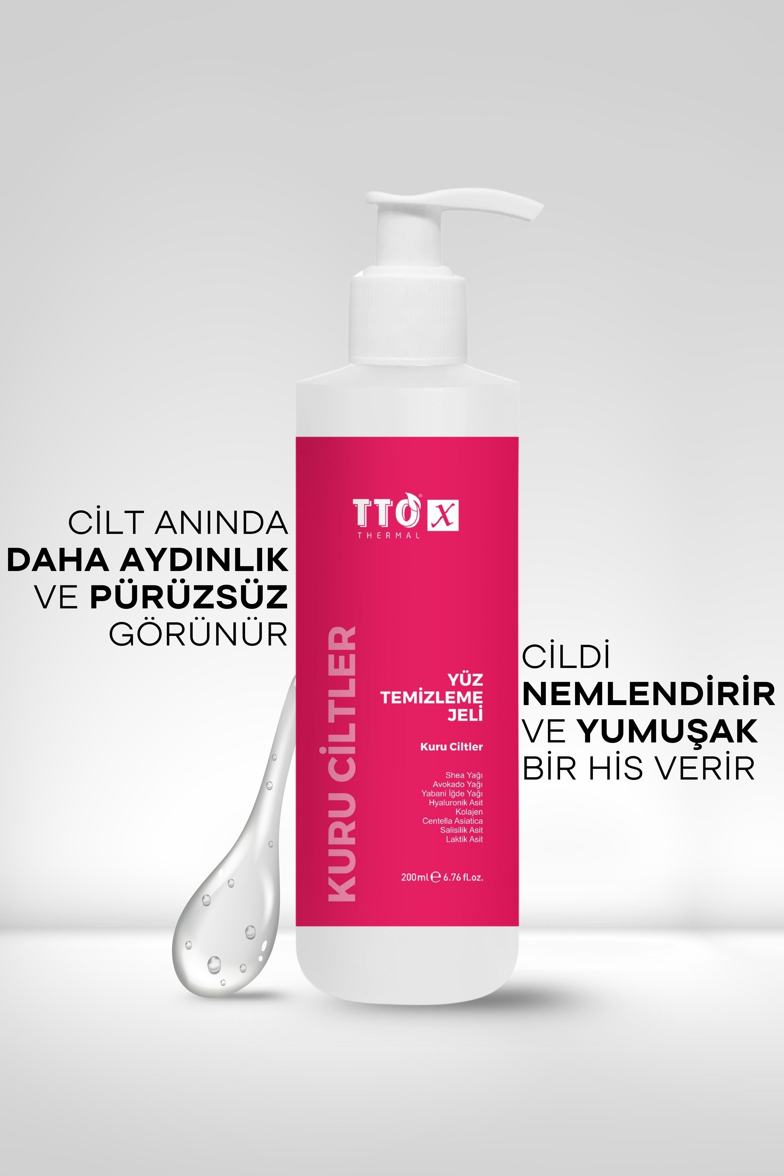 TTO-X Yüz Temizleme Jeli – Kuru Ciltler 200 ml