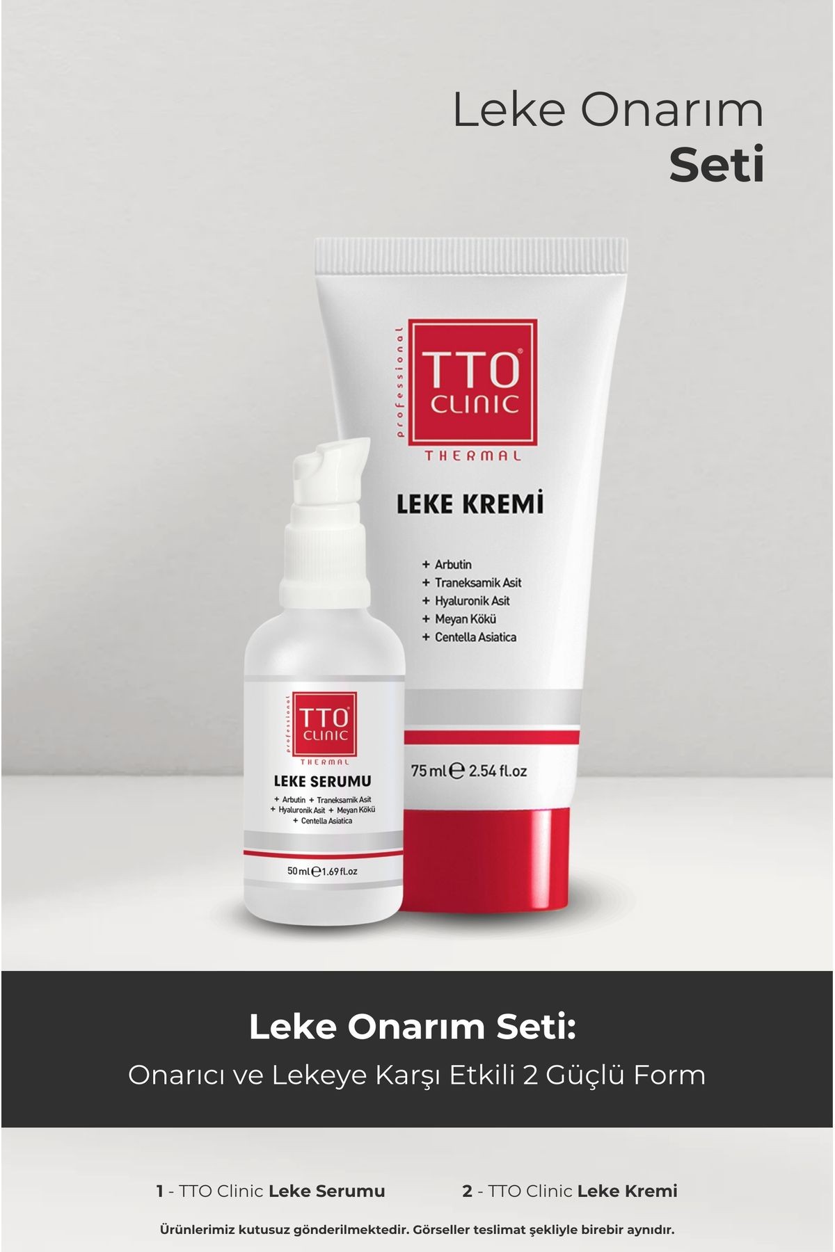 CLINIC LEKE KREMİ 75ML + LEKE SERUMU 50ML