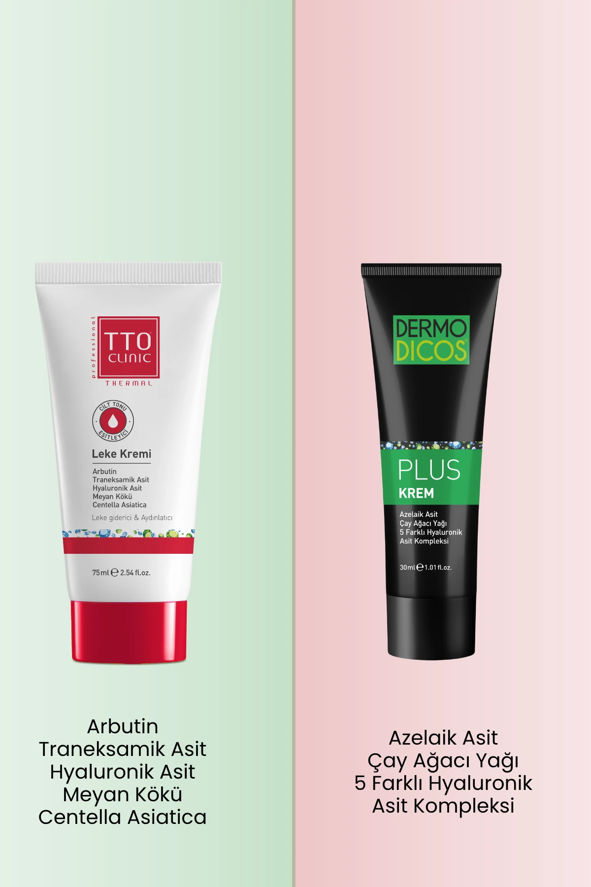 TTO Leke Kremi 75 ml + Dermodicos Plus Krem 30 ml – Cilt Lekelerine Karşı Onarıcı ve Dengeleyici Set