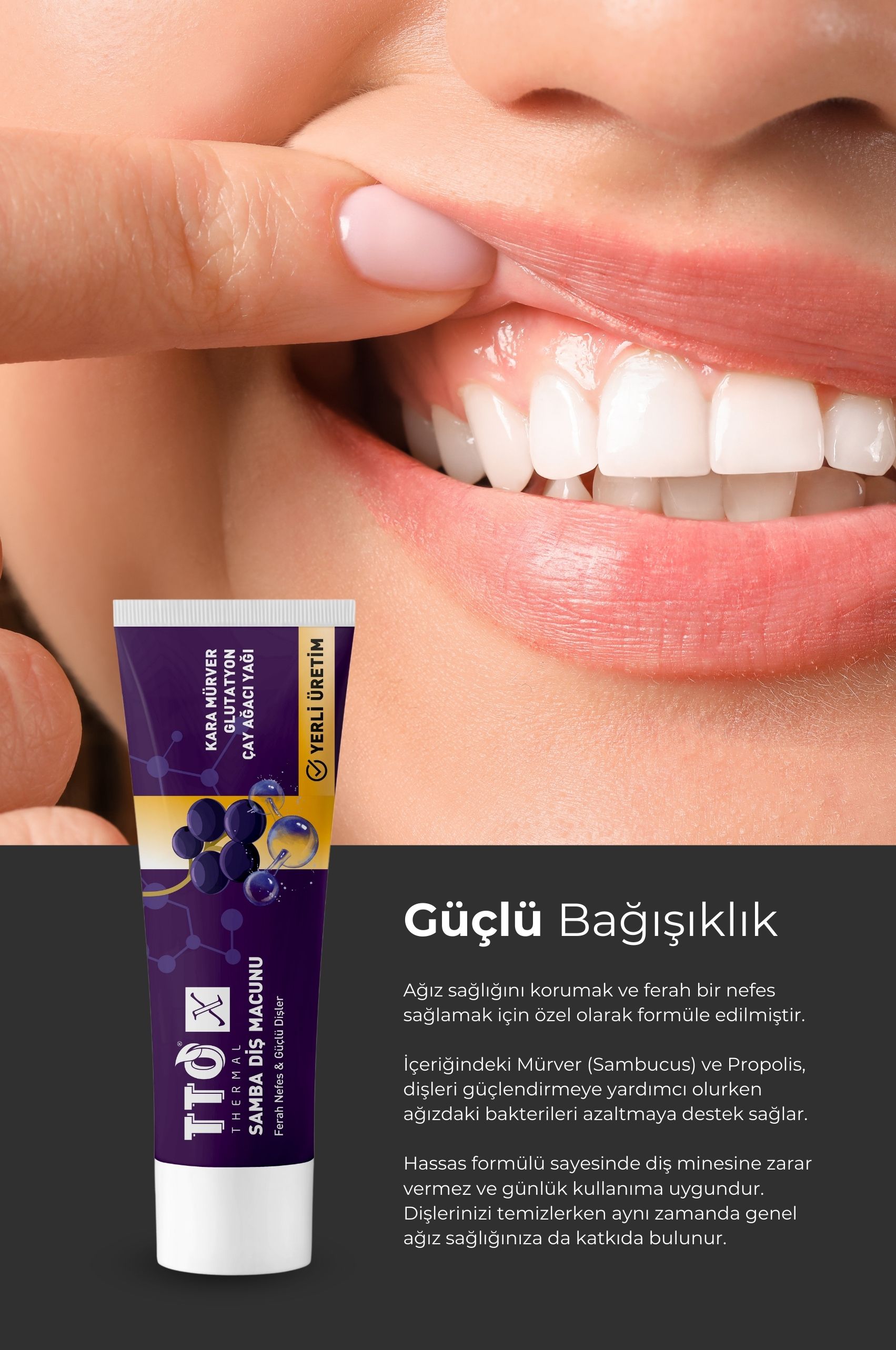 TTO X Kara Mürveli Diş Macunu – Ferah Nefes
