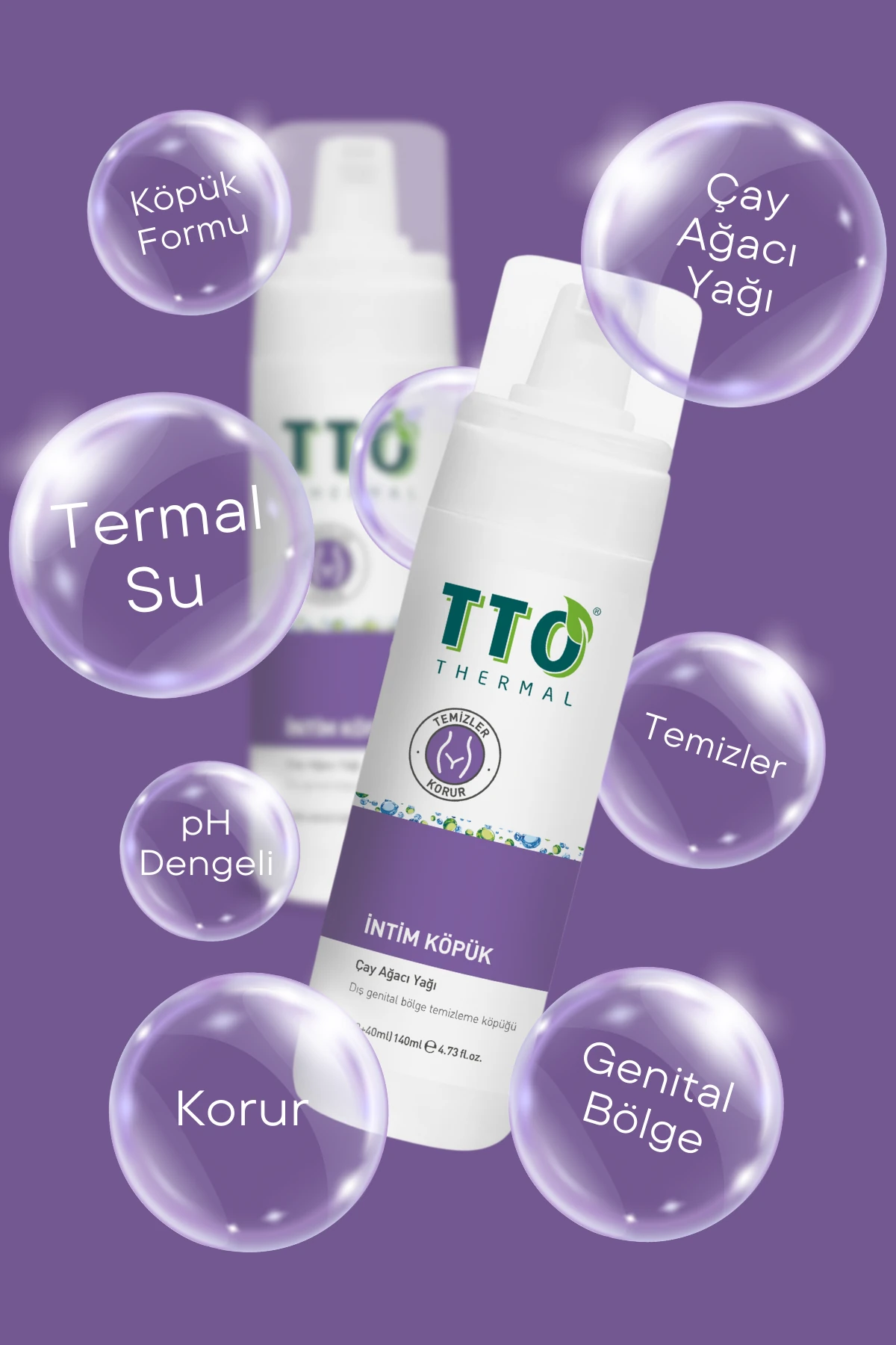 TTO İntim Köpük 140 ml – pH Dengeli, Koruyucu ve Ferahlatıcı Genital Bölge Temizleyici