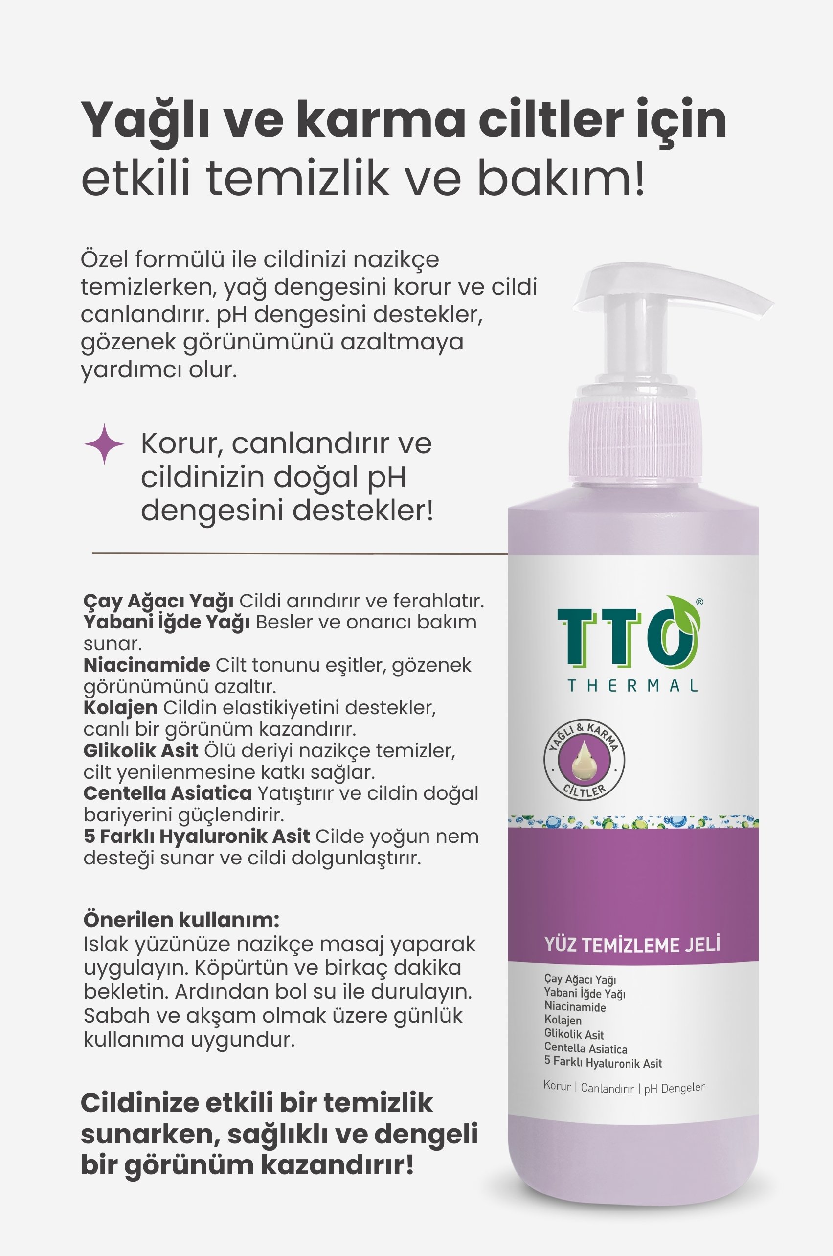 TTO  Yüz Temizleme Jeli 150 Ml 2 Adet (Çay Ağacı Yağı / Tea Tree Oil )