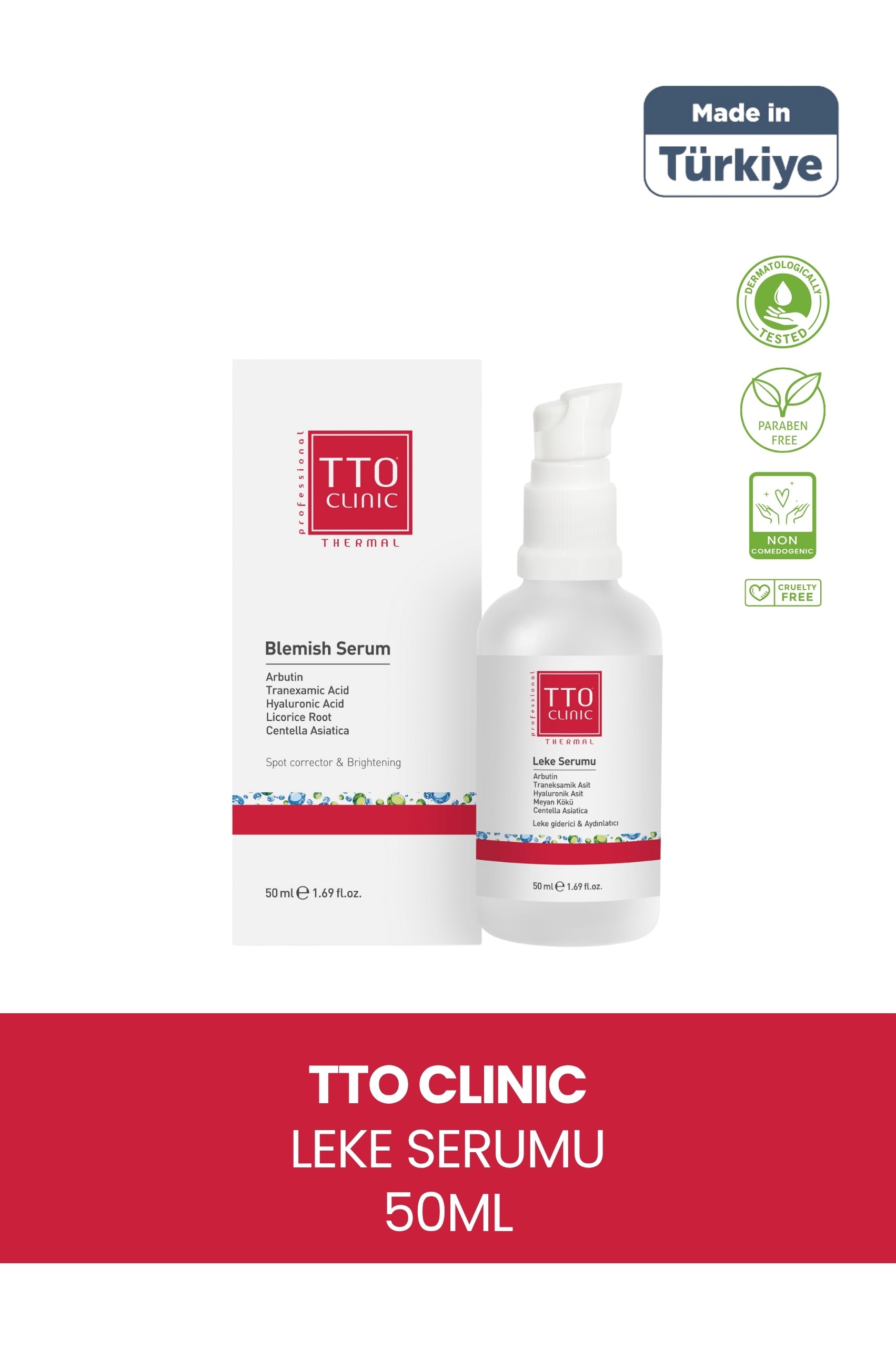 TTO Clınıc Leke Serumu 50 ml (Arbutin, Meyan Kökü , Traneksamik Asit)