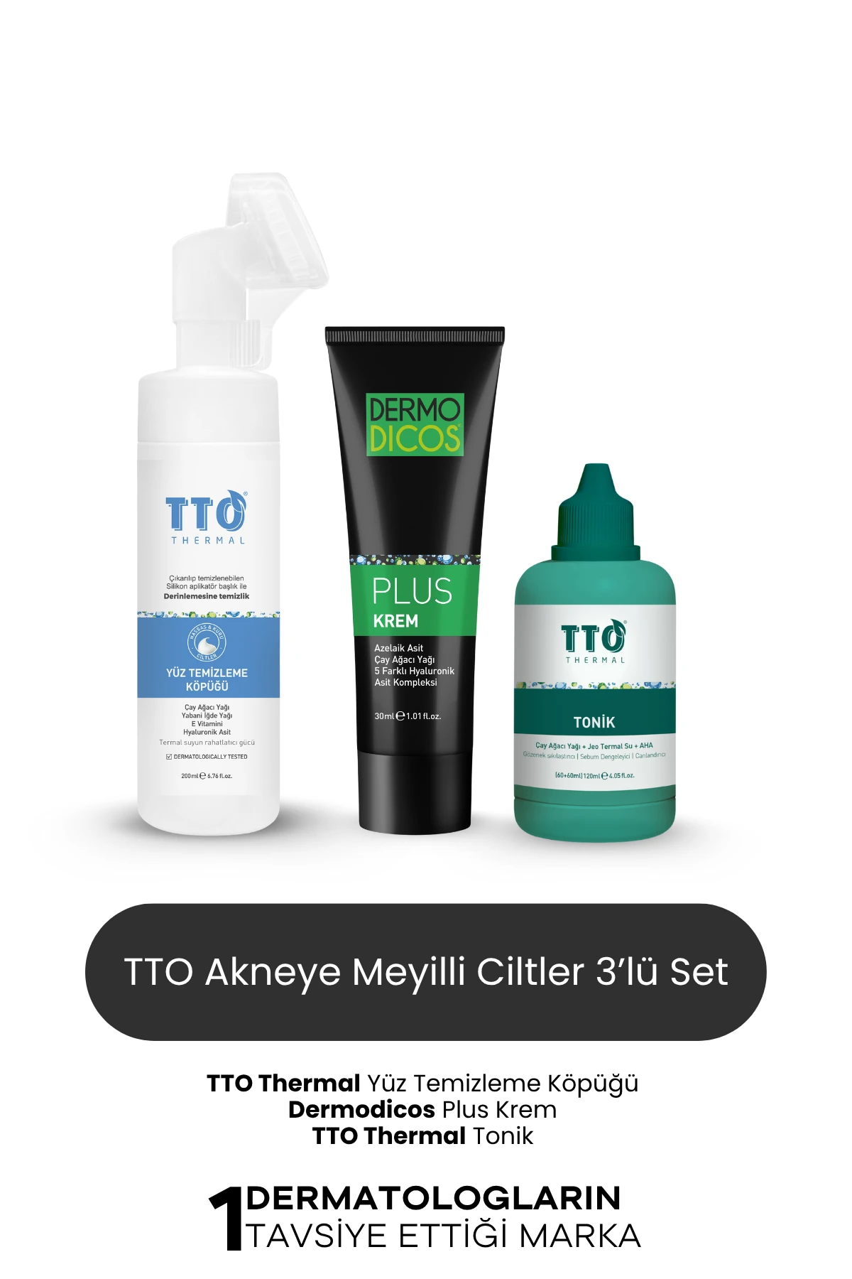 TTO Cilt Bakım Seti - 1 ( Plus, Yüz Temizleme Köpük ,TTO Thermal Tonic)