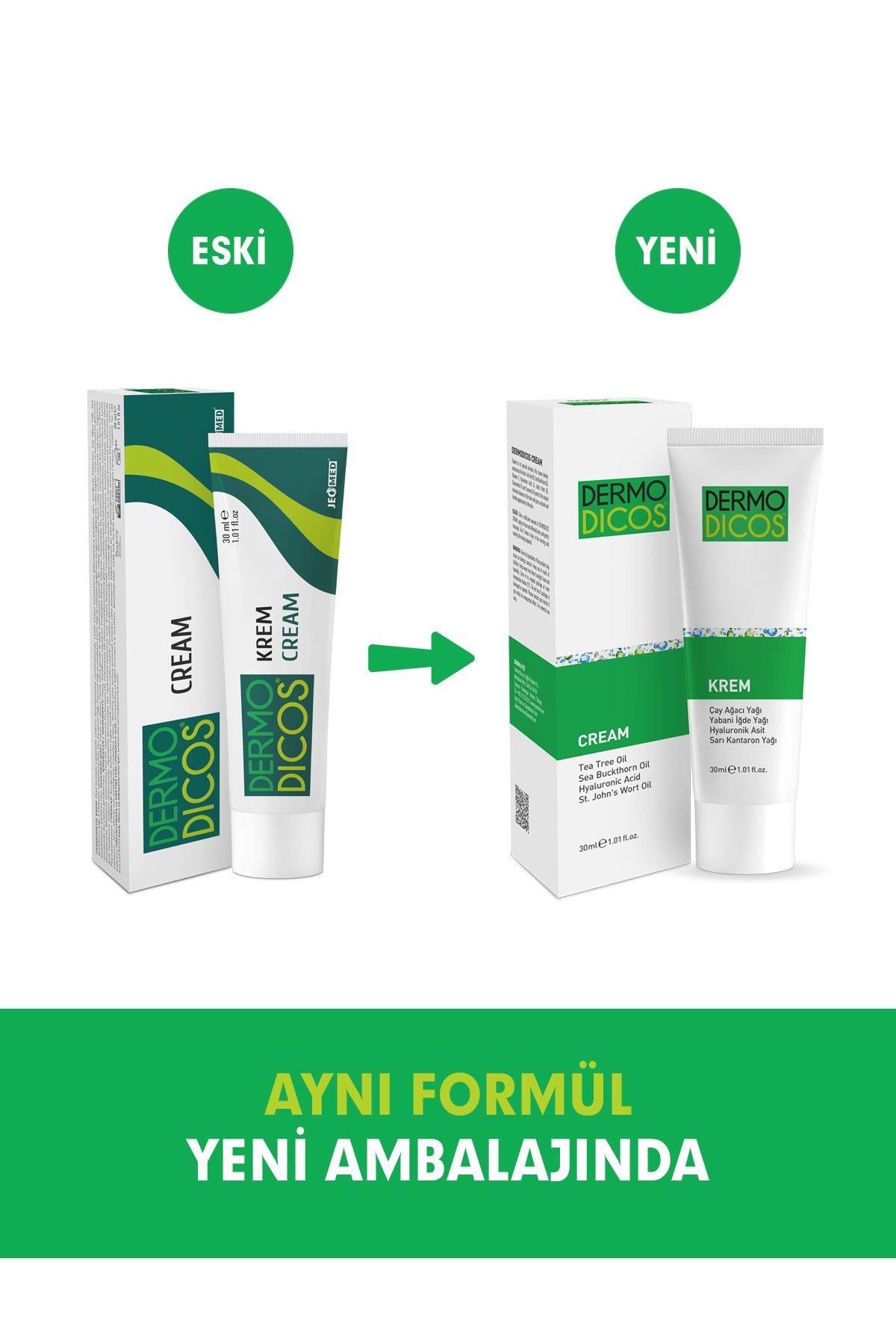 TTO Dermodıcos Krem 30 ml (Çay Ağacı Yağ  / Tea Tree Oil)