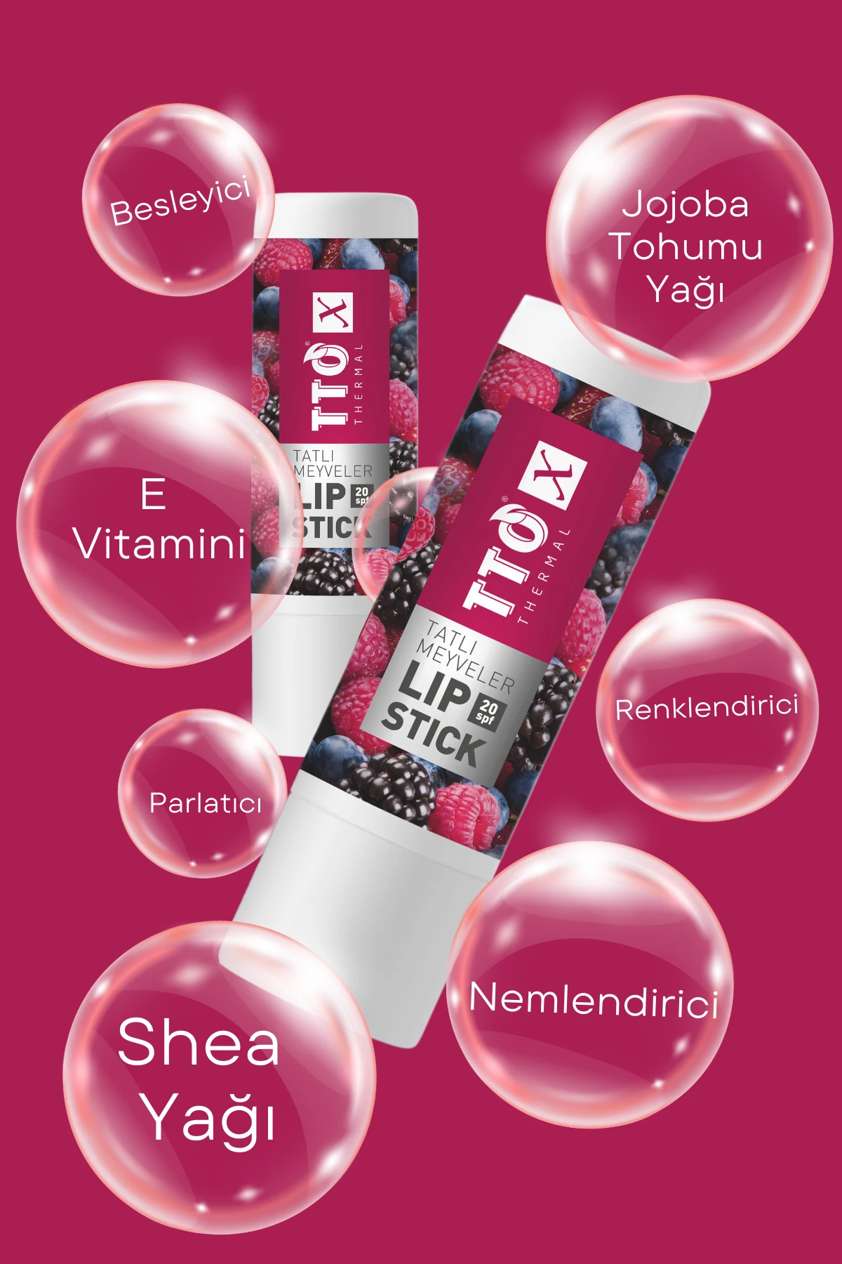 TTO X Tatlı Meyveler Lip Stick – SPF 20 Dudak Koruması
