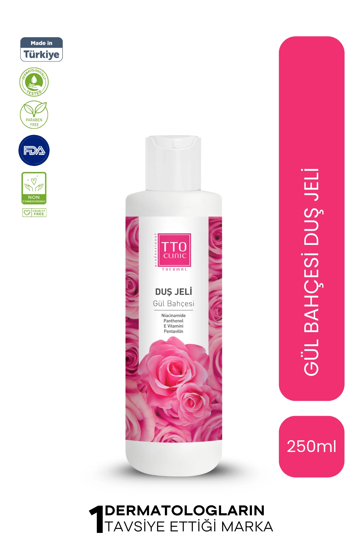 Clinic Gül Tazeliği Duş Jeli 250 ml - Panthenol İle Cildinizi Onarın 