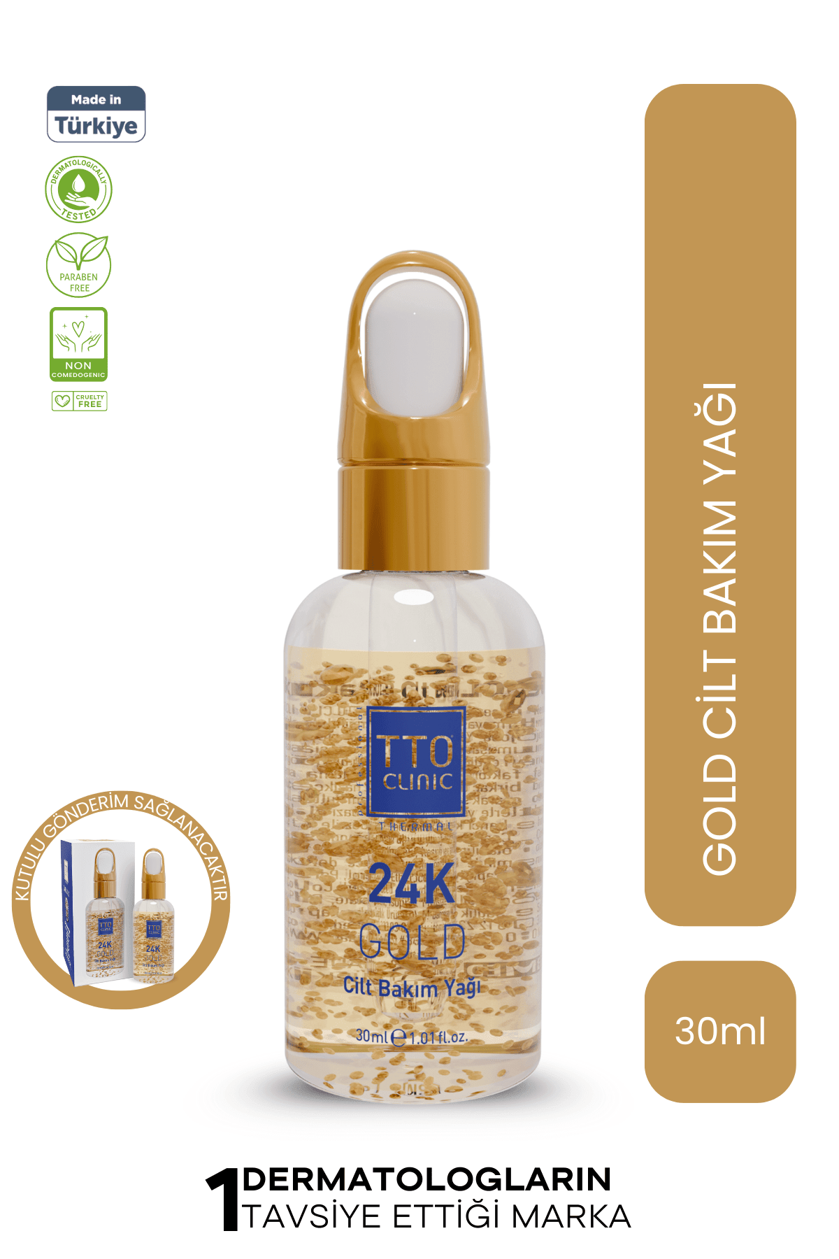 CLINIC 24 Ayar Gold Cilt Bakım Yağ