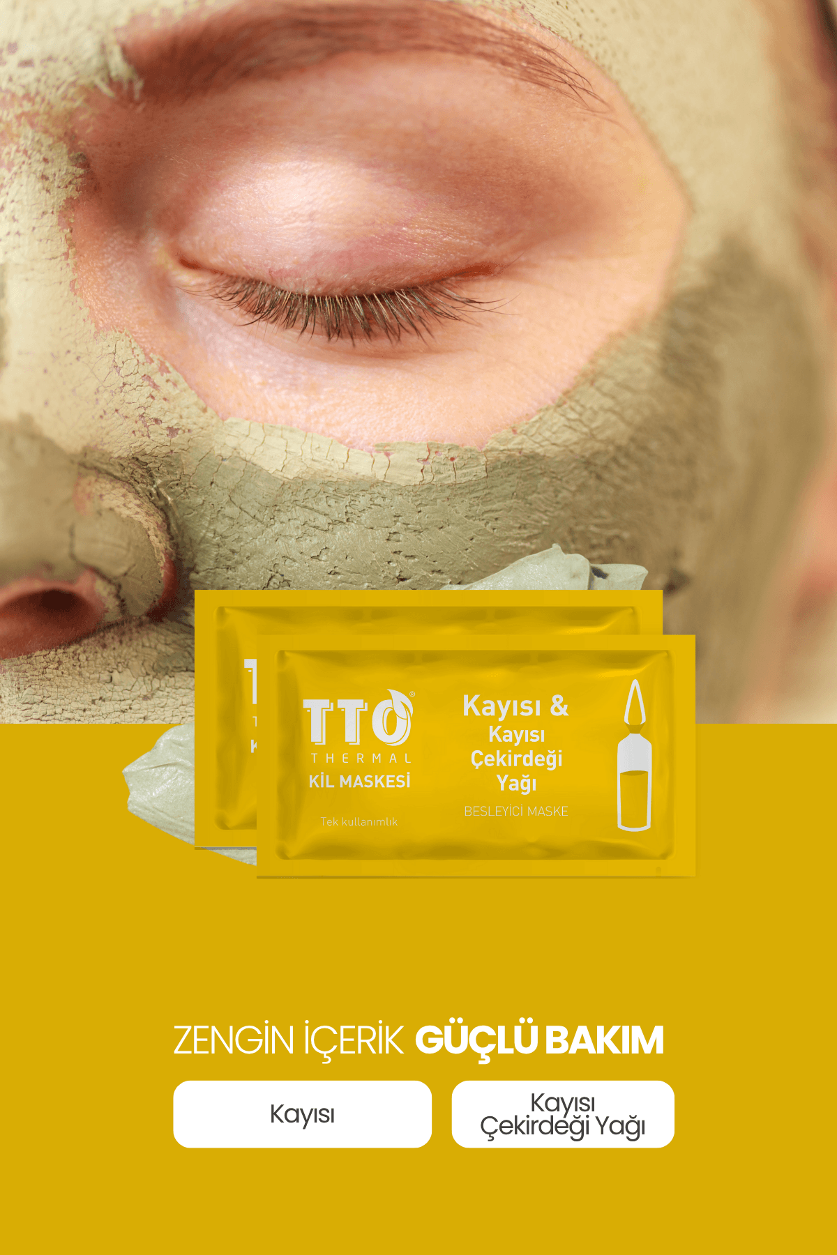 TTO THERMAL KİL MASKESİ  Kayısı & Kayısı Çekirdeği Yağı 