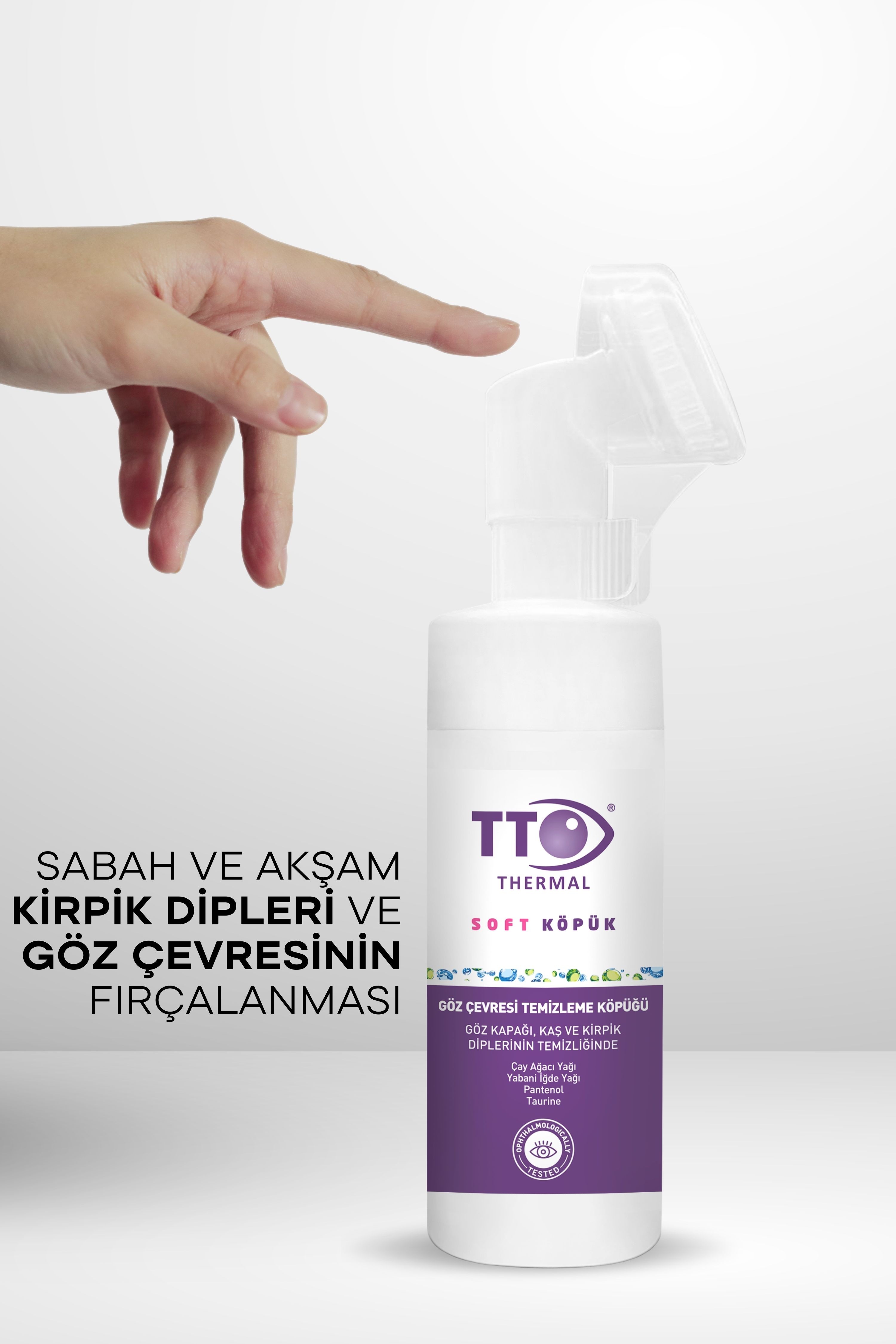 TTO Soft Göz Çevresi Temizleme Köpüğü 150 Ml Aplikatörlü ( Çay Ağacı Yağı / Tea Tree Oil )
