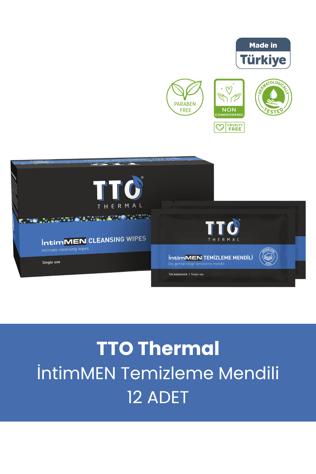 TTO THERMAL İntiMEN Temizleme Mendili 12 Adet