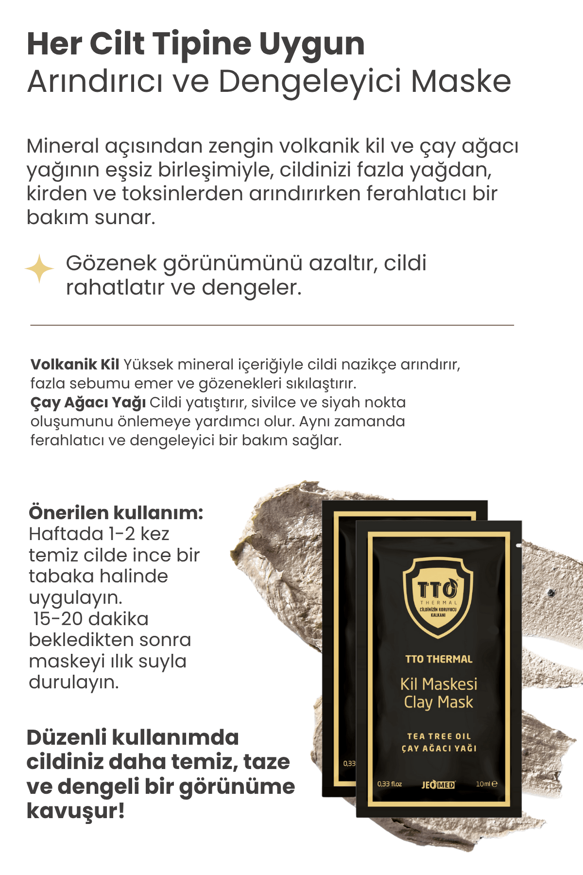 TTO Akneye Meyilli Ciltler İçin 3’lü Bakım Seti – Çay Ağacı Yağı İçerikli Temizlik ve Nem Desteği