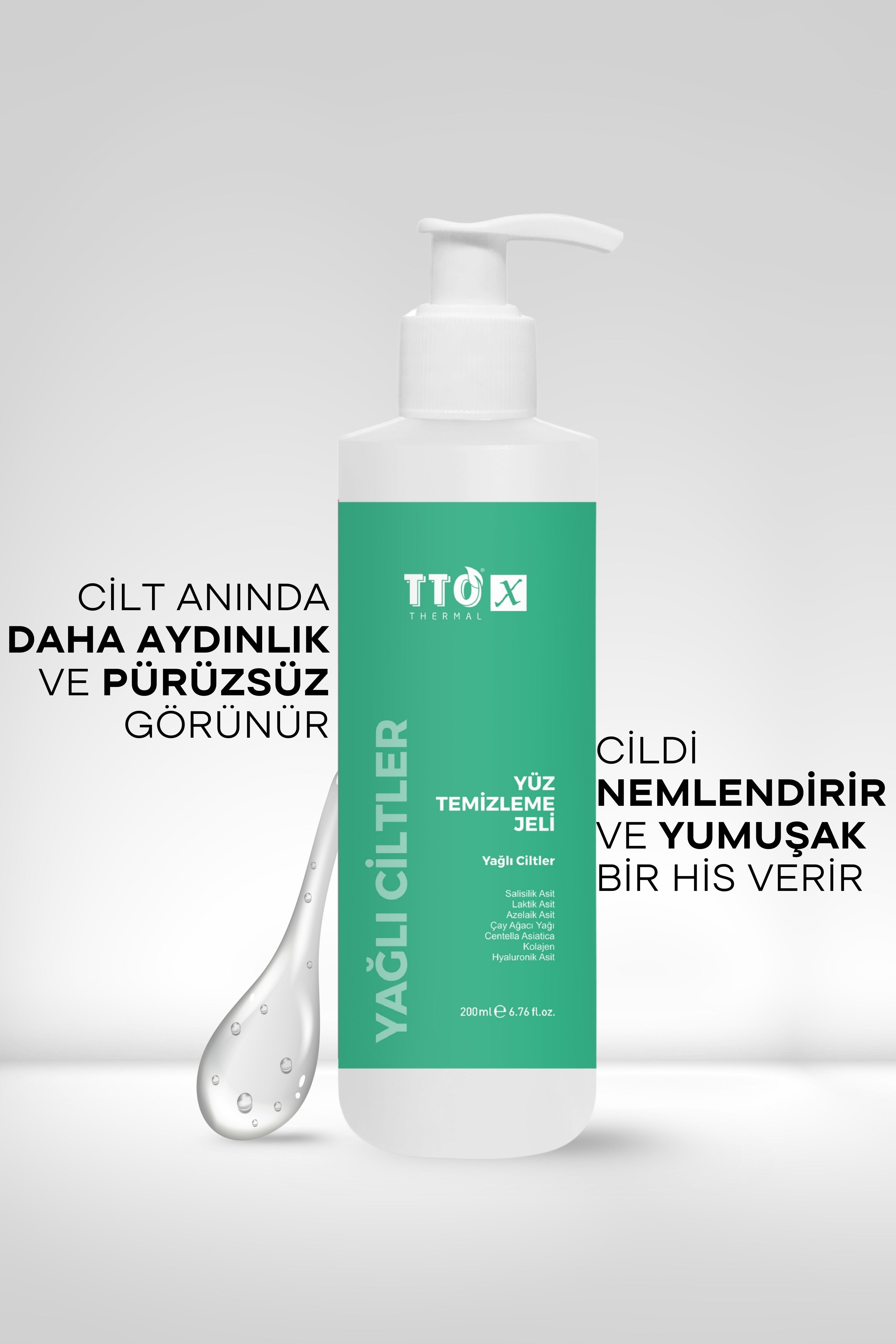 TTO-X Yüz Temizleme Jeli – Yağlı Ciltler 200 ml