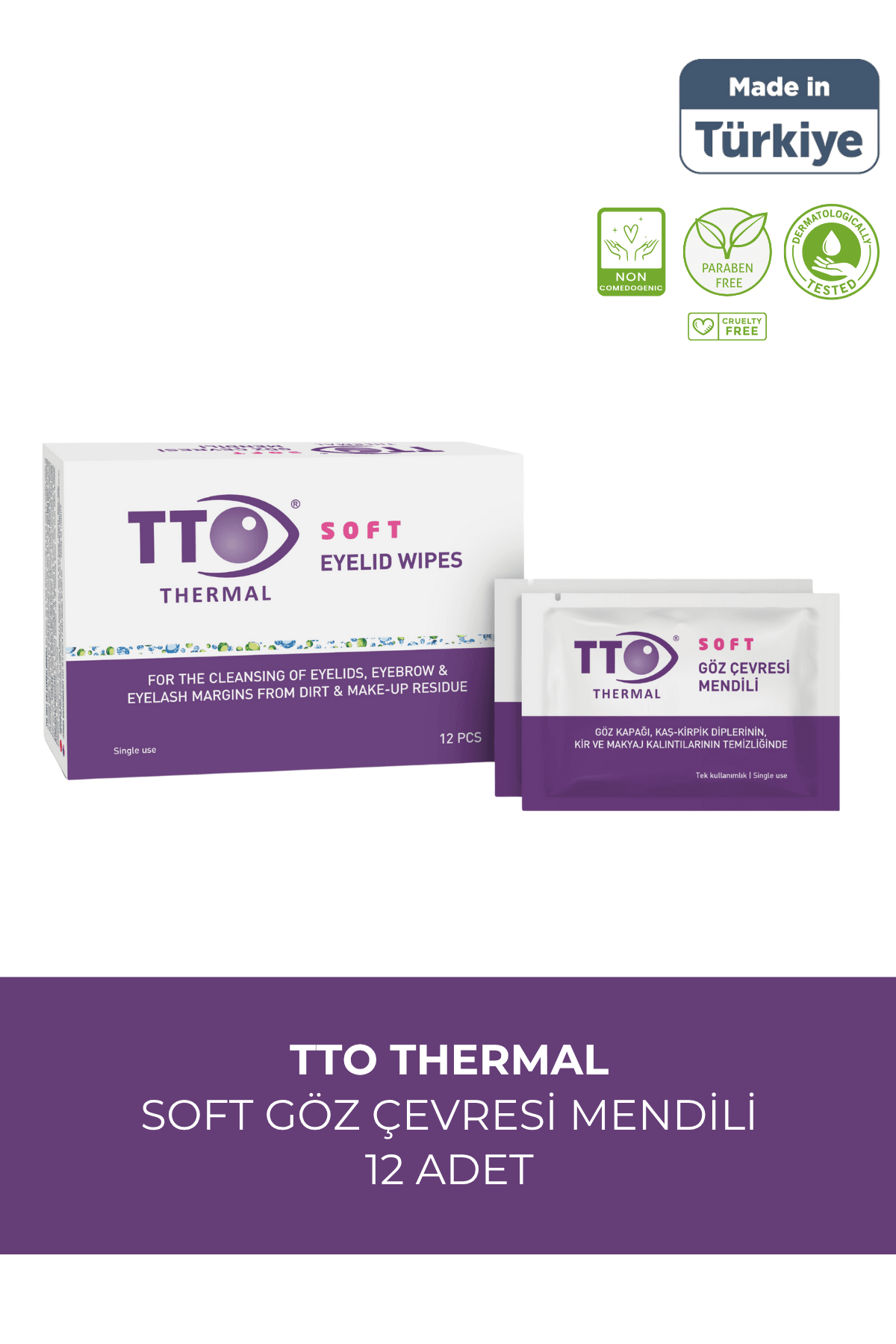 TTO Soft Göz Mendili 12 Li  (Çay Ağacı Yağı / Tea Tree Oil )