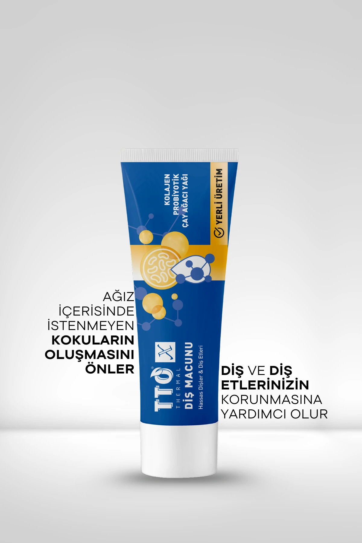 TTO X Probiyotik Diş Macunu – Kolajen & Çay Ağacı Yağlı, Hassas Dişler