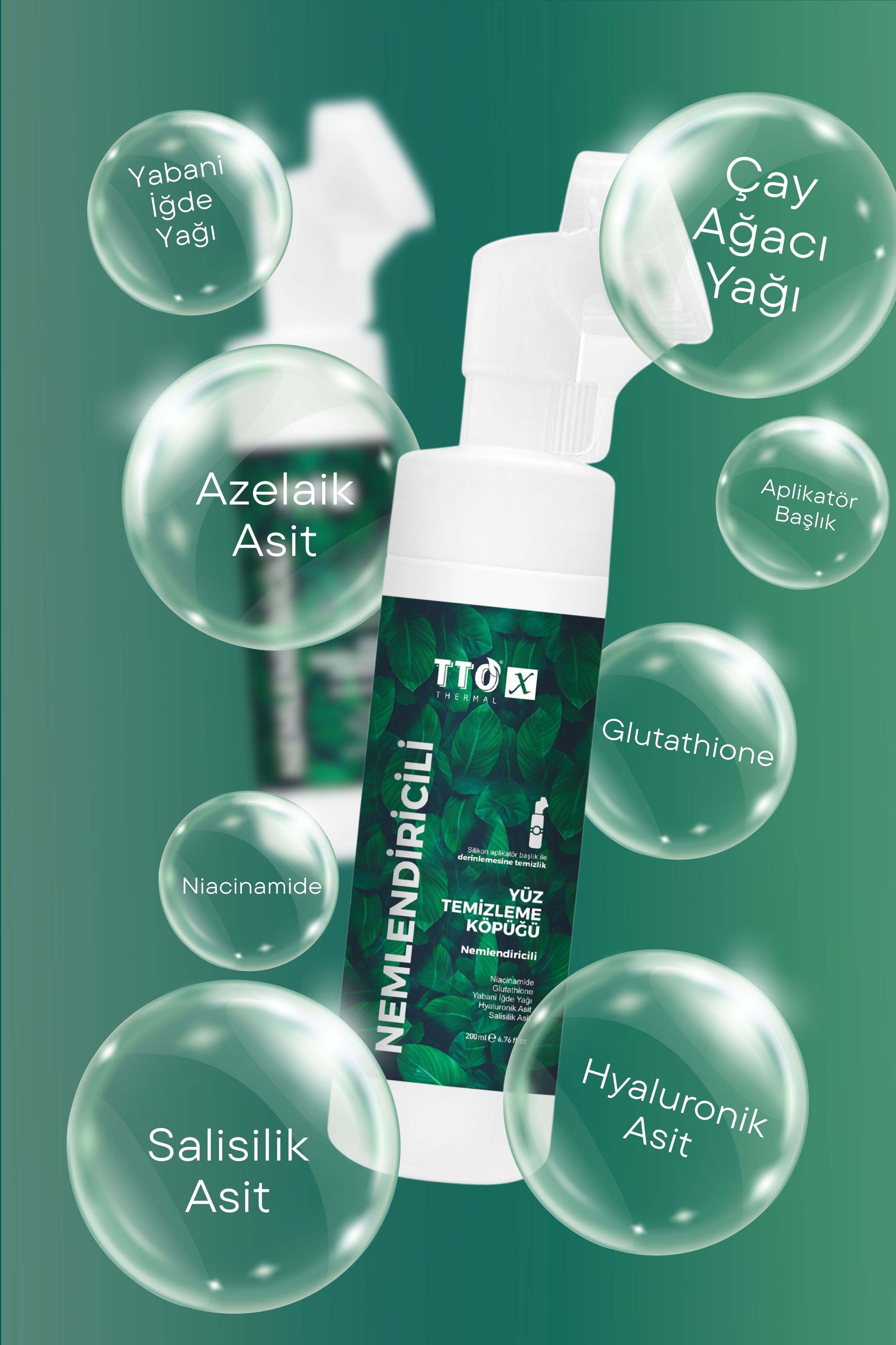 TTO-X Nemlendirici Yüz Köpüğü 200 ml – Lansman Fiyatı