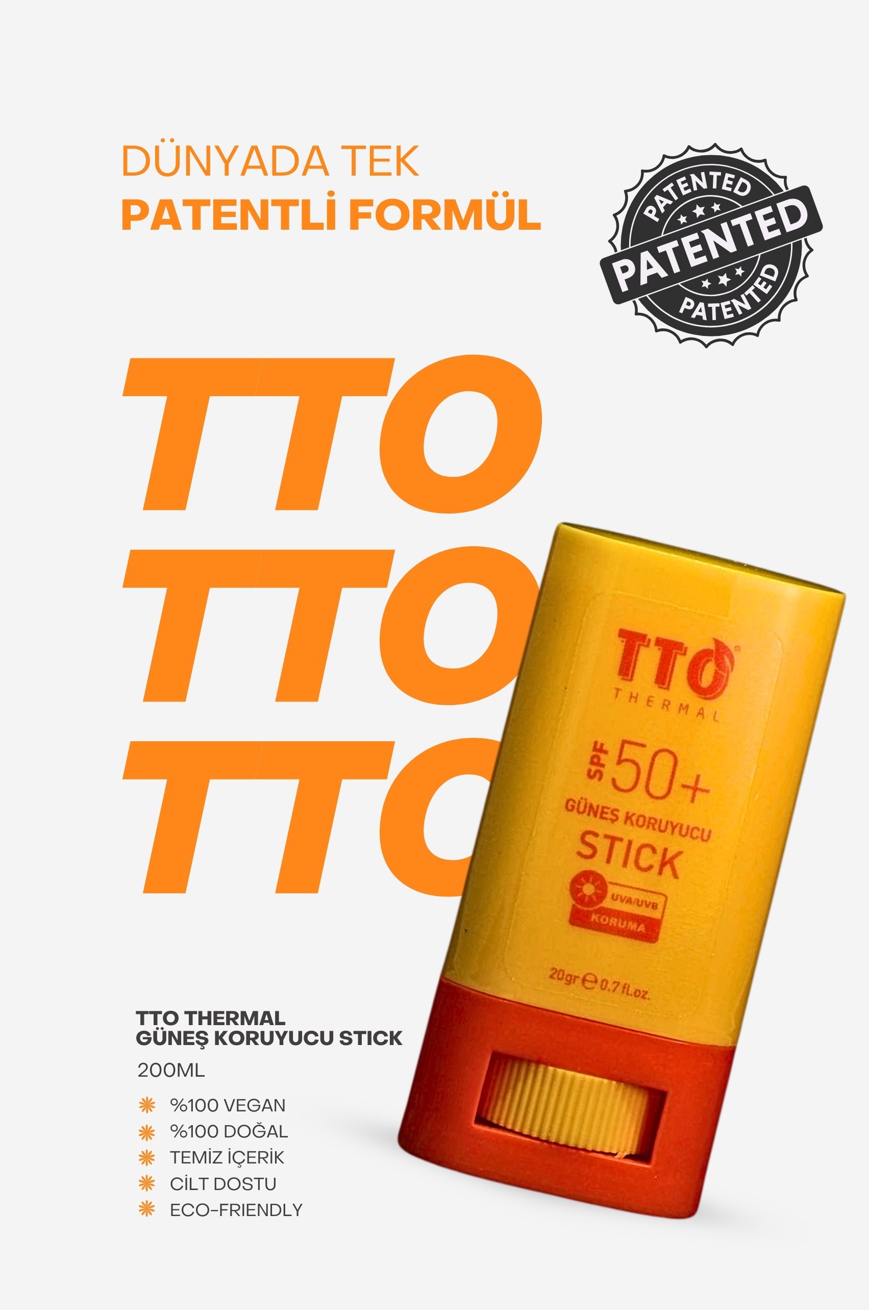 Tto Güneş Koruyucu Stick 50spf Uva Uvb Koruma